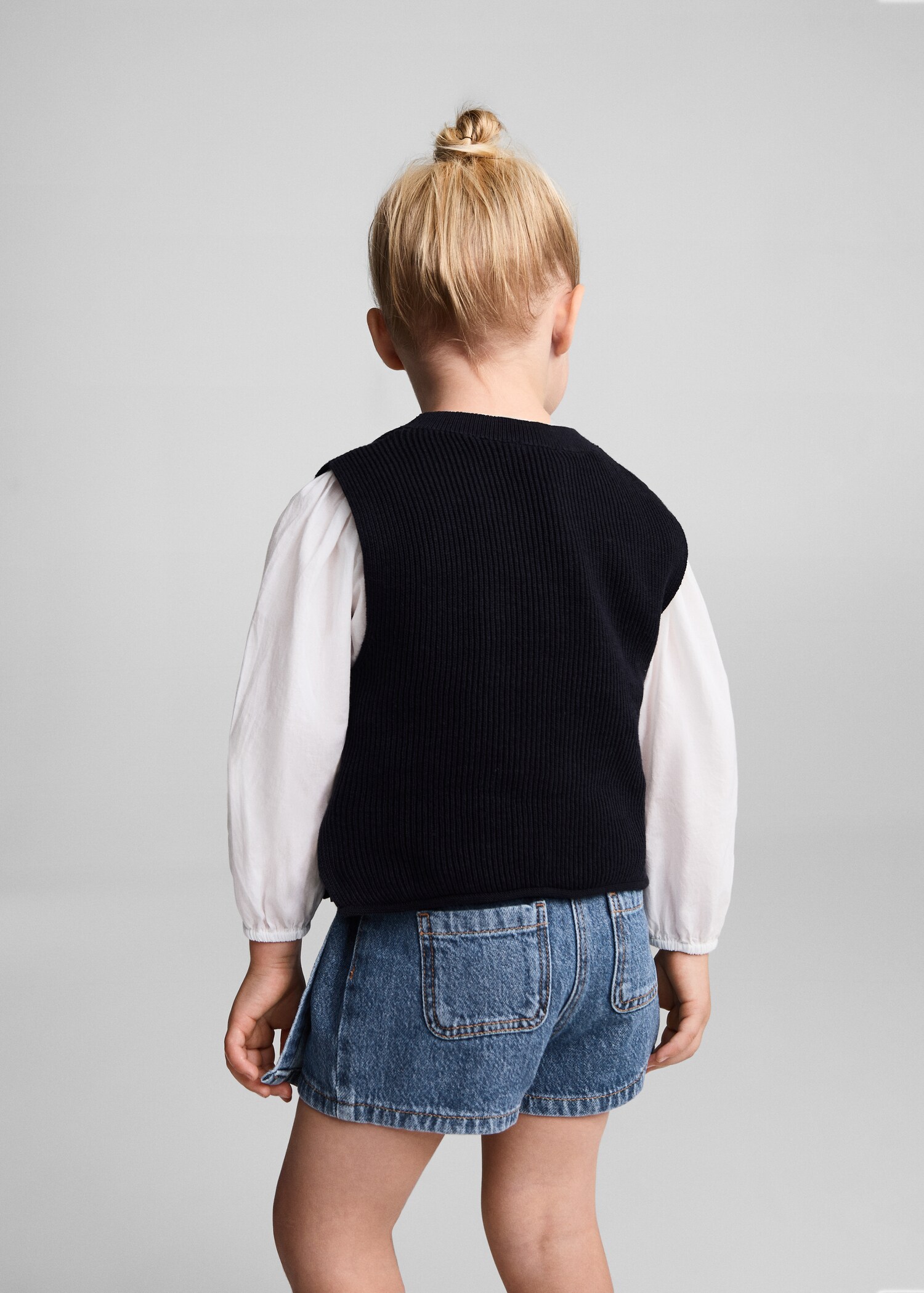 Denim skirt trousers - Reverse of the article