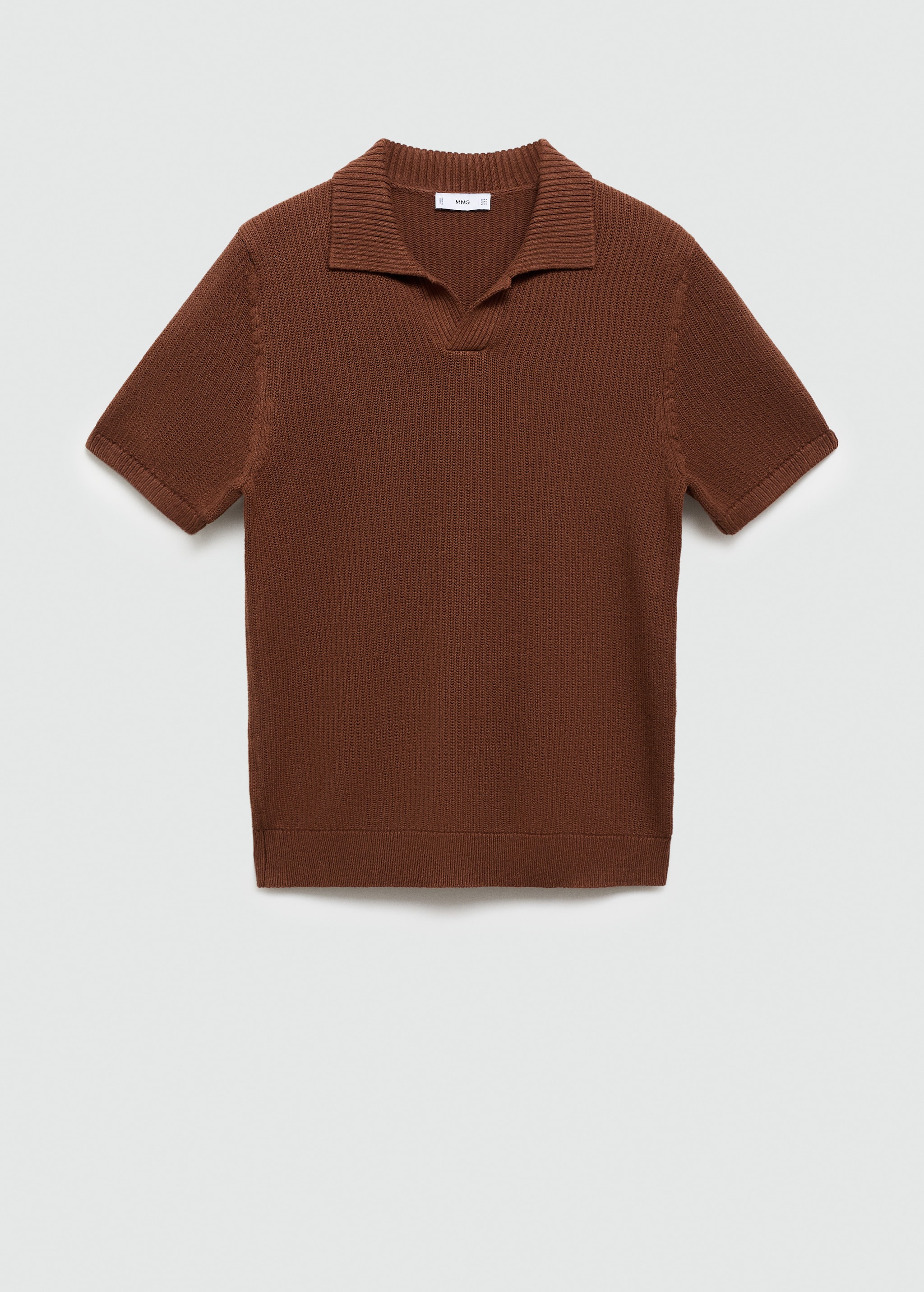 Ribbed knit polo shirt - Article without model