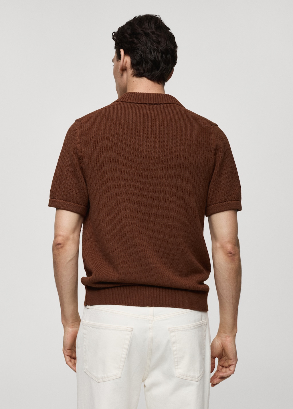 Ribbed polo shirt clearance