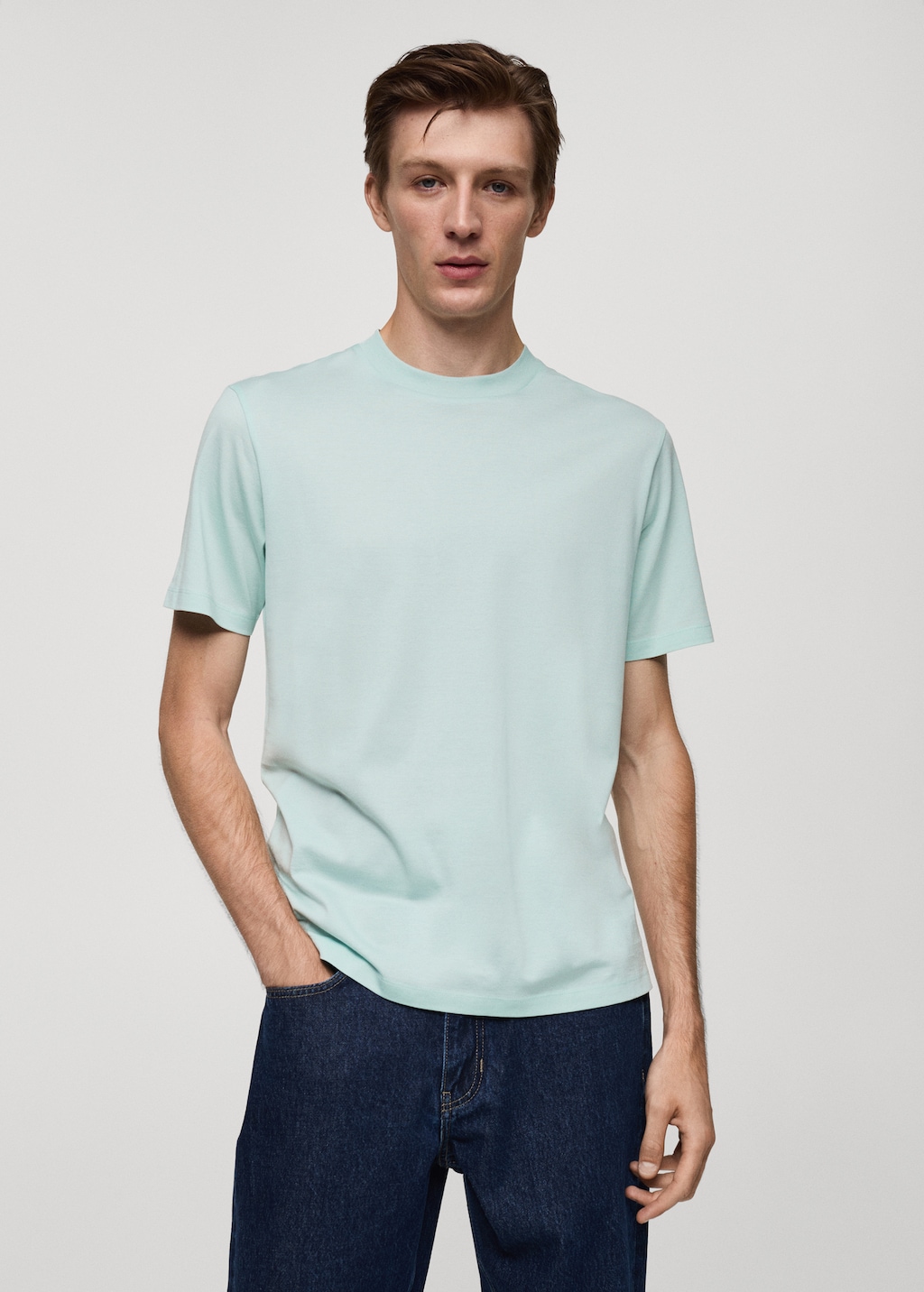 Mango Slim-Fit-T-Shirt aus 100 % Baumwolle