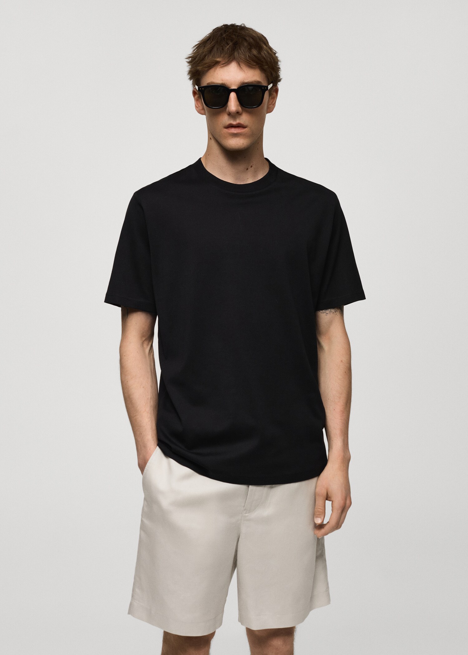 Camiseta slim fit 100% algodón - Plano medio