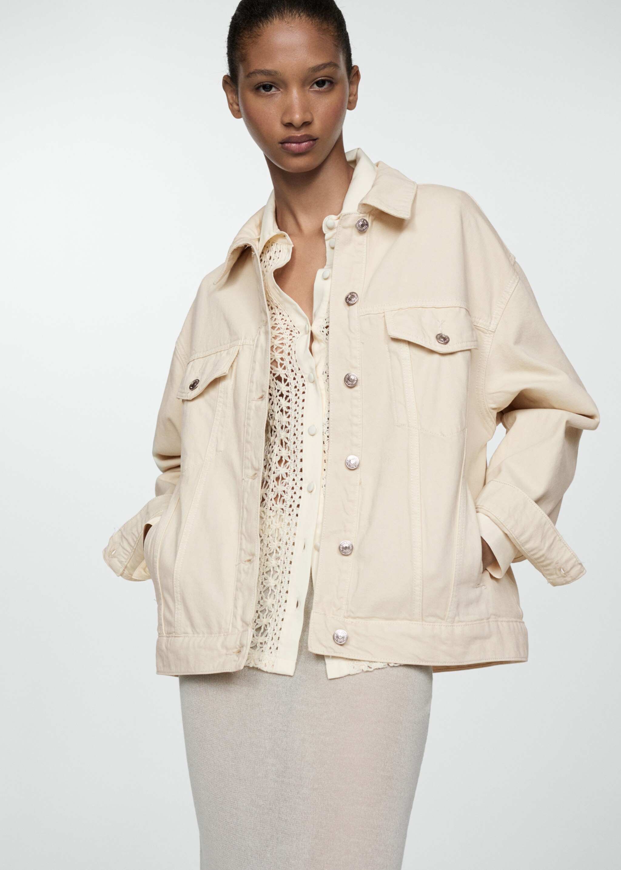 Blouson jean oversize - Plan moyen