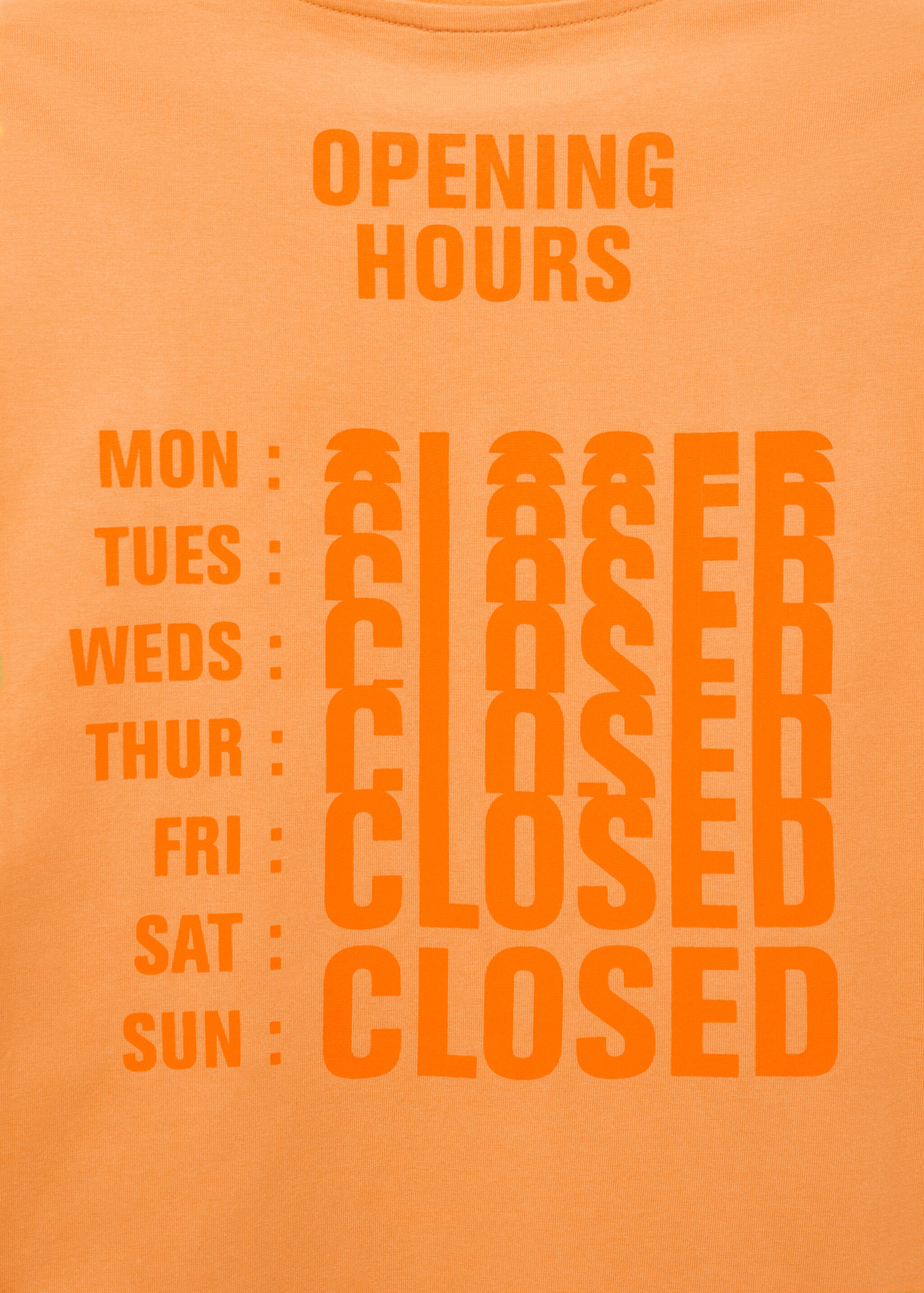 Camiseta 100% algodón estampado - Detalle del artículo 8, Naranja. Ref: 77070588-00.