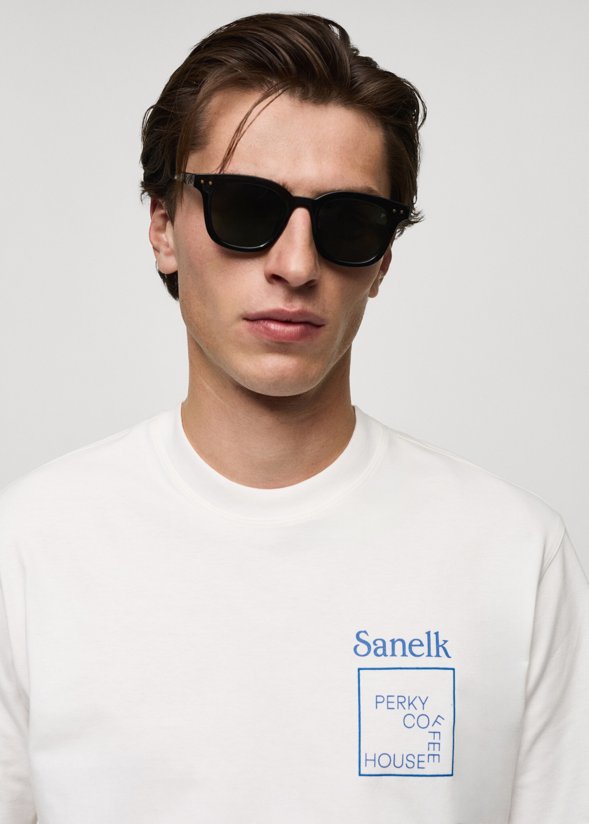 T-shirt regular-fit coton imprimé - Détail de l'article 1, Blanc. Ref: 77070589-00.