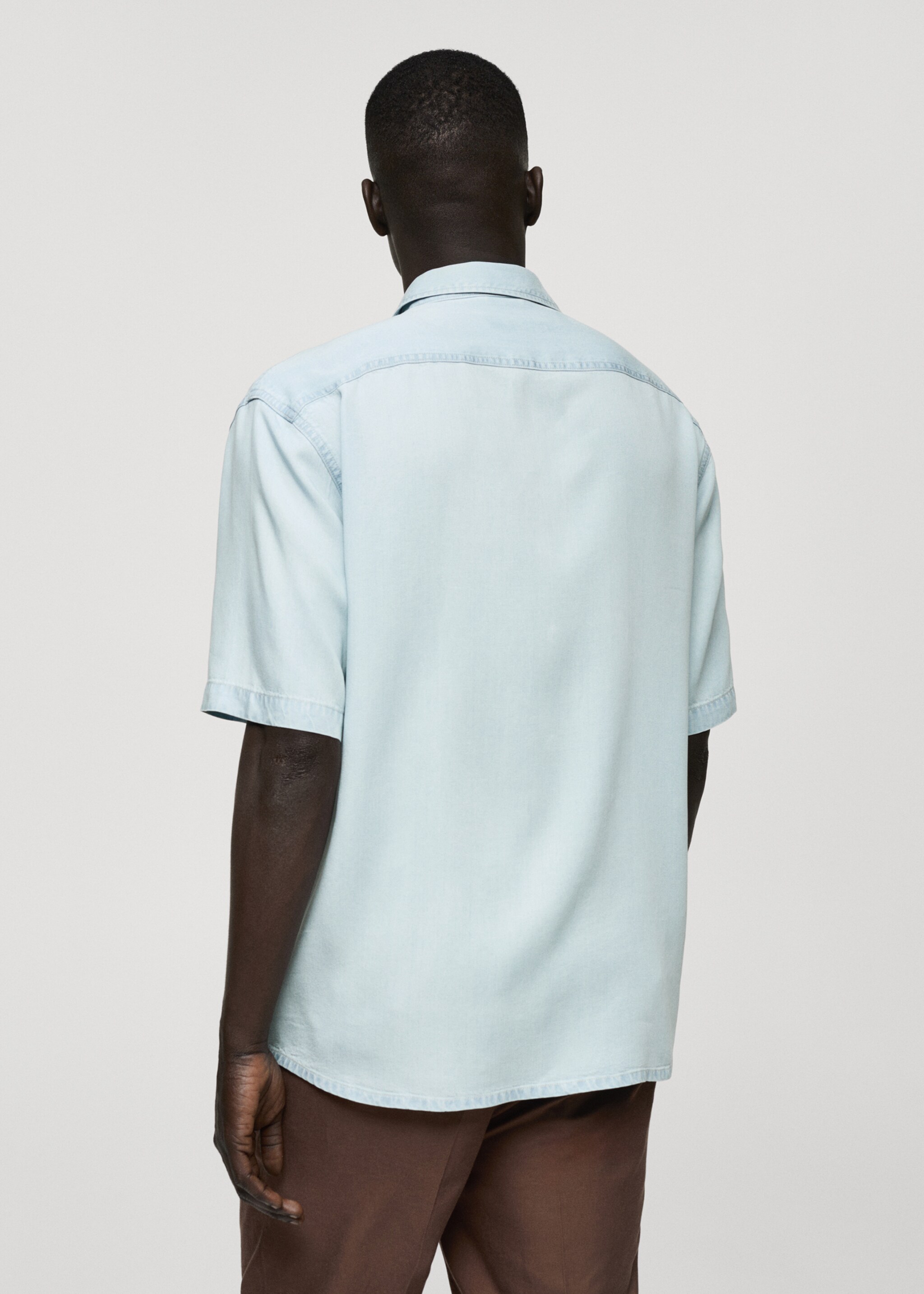 Regular-fit 100% Tencel shirt - Reverse of the article