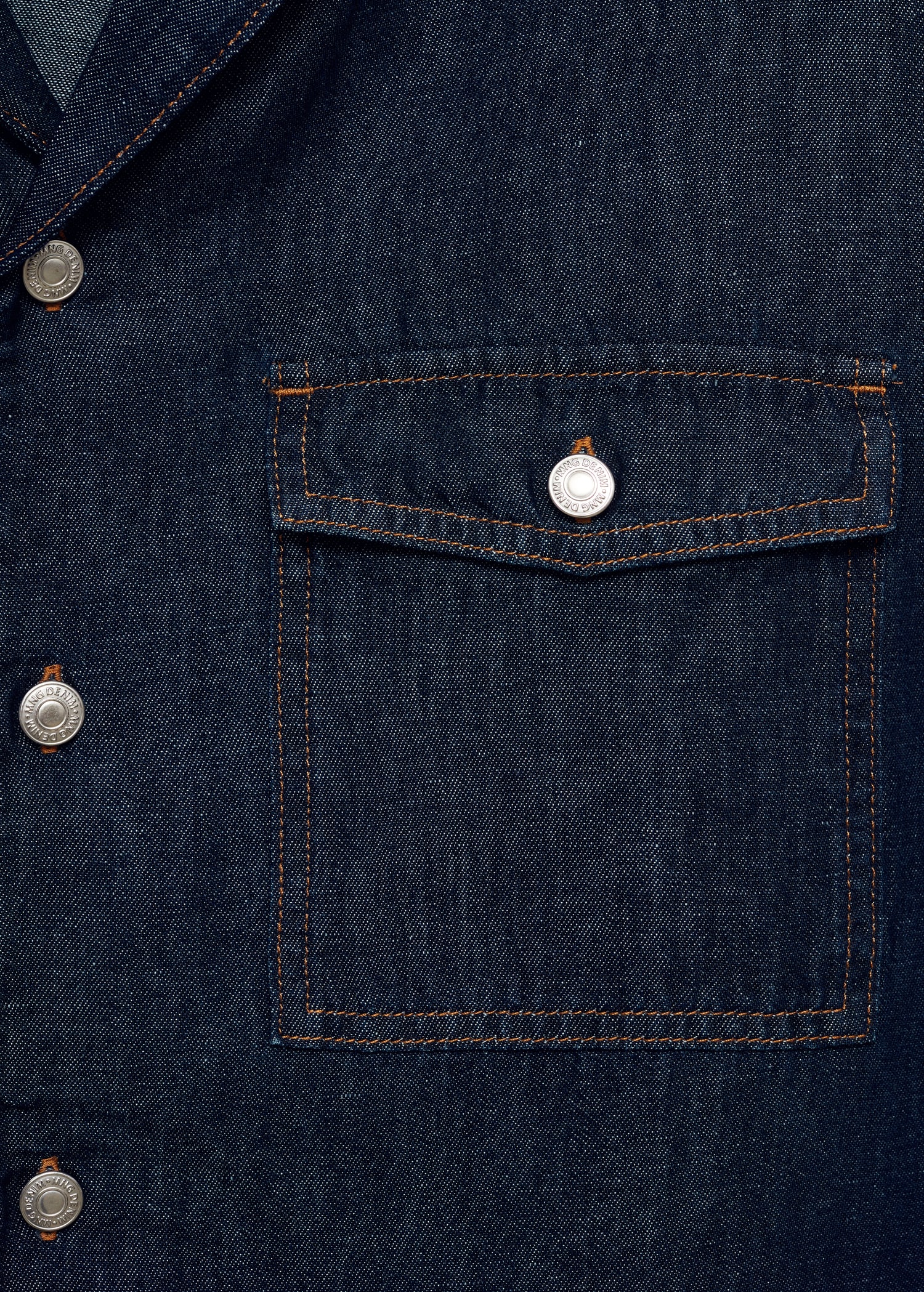 Cotton linen denim shirt - Details of the article 0