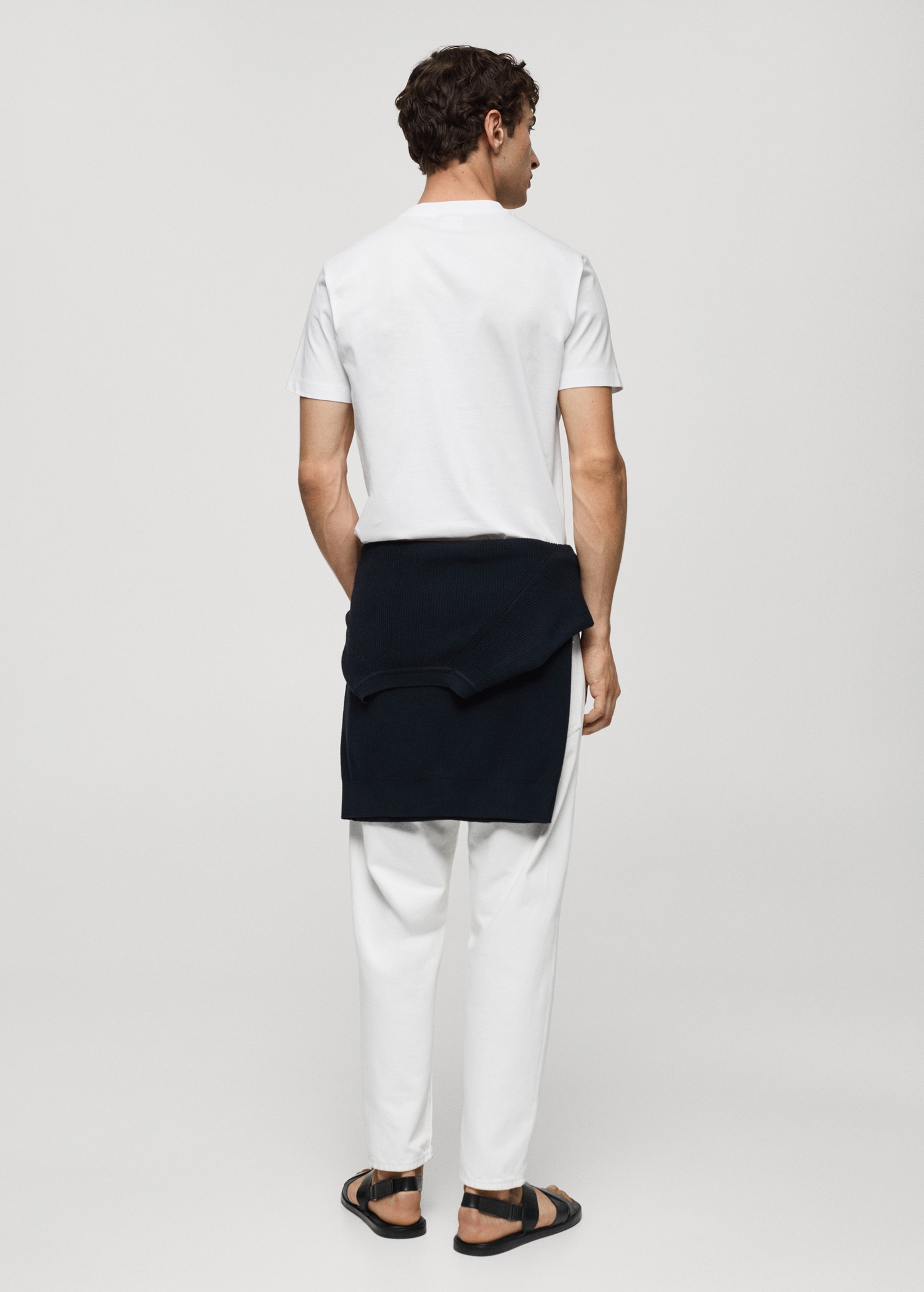 Slim-fit cotton t-shirt - Reverse of the article