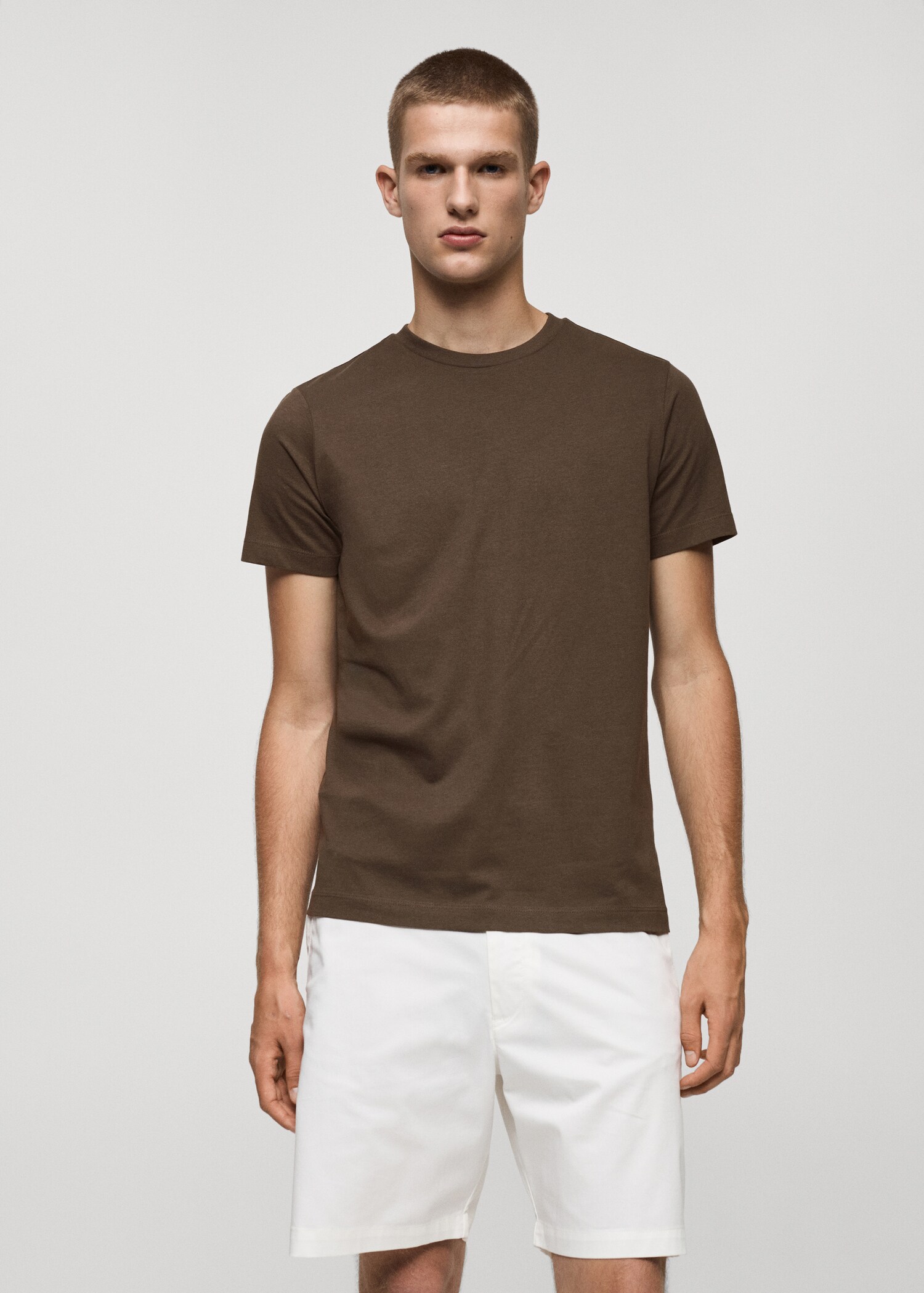 Basic cotton stretch T-shirt - Medium plane