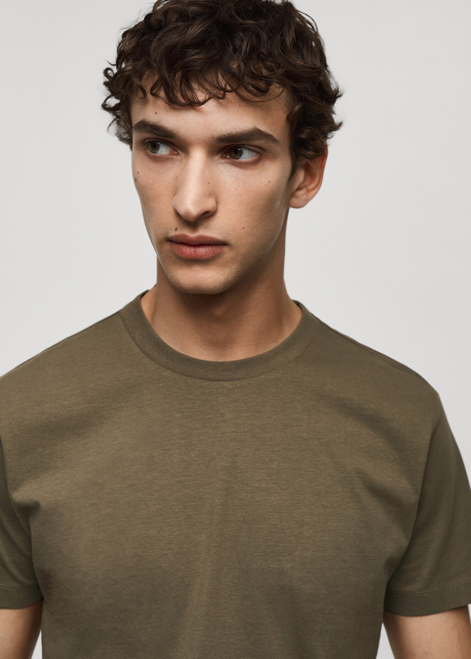 Basic cotton stretch T-shirt - Details of the article 1