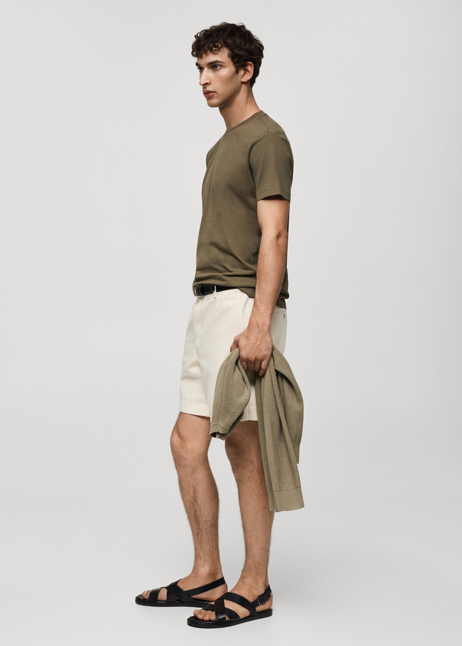 Slim-fit cotton t-shirt - Details of the article 2