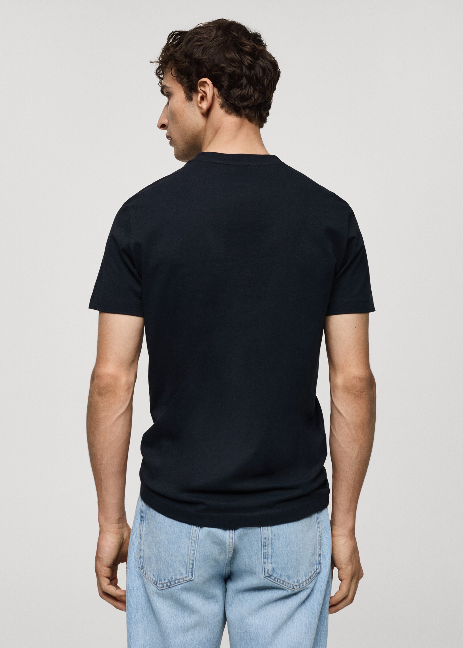 Slim-fit cotton t-shirt - Reverse of the article