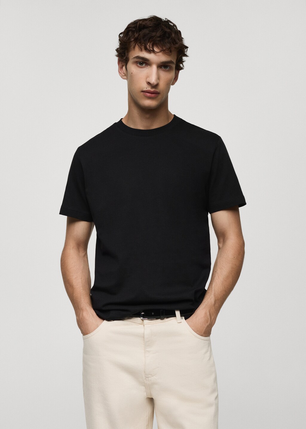 Basic cotton stretch T-shirt