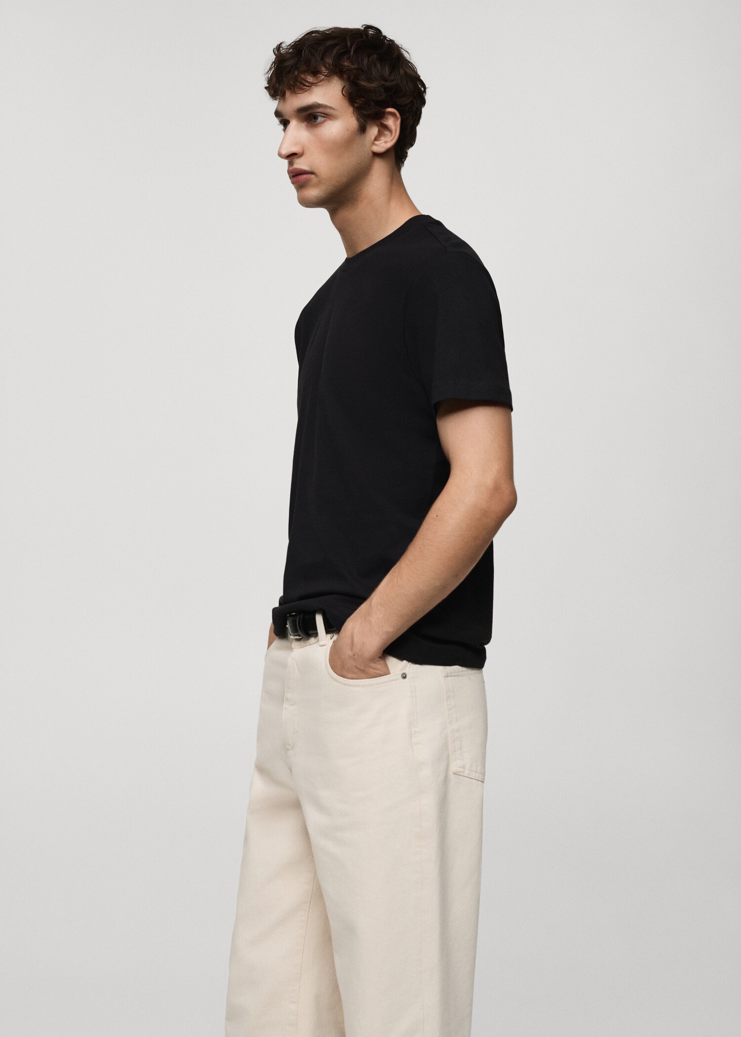 Basic cotton stretch T-shirt - Details of the article 2