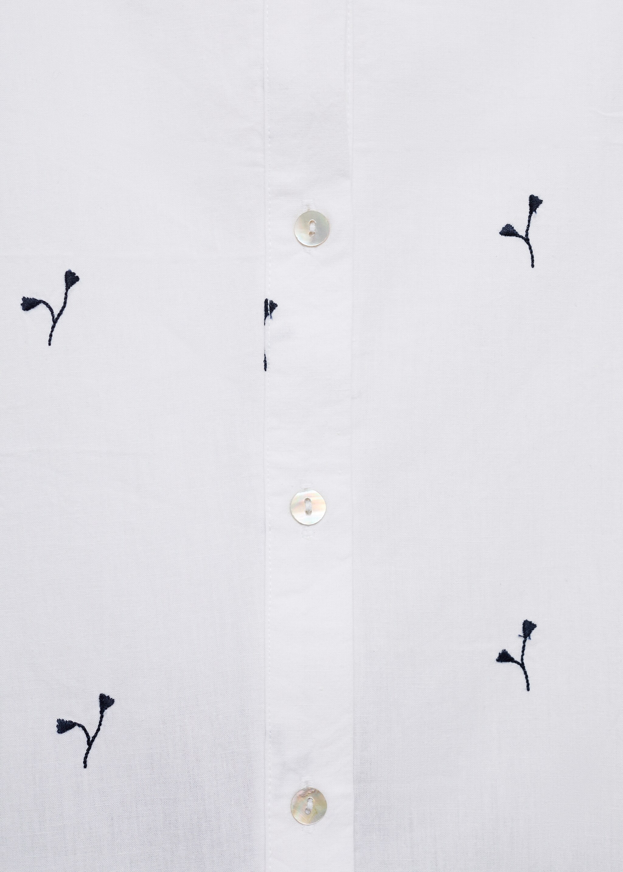 Embroidered two-piece pajamas - Details of the article 0