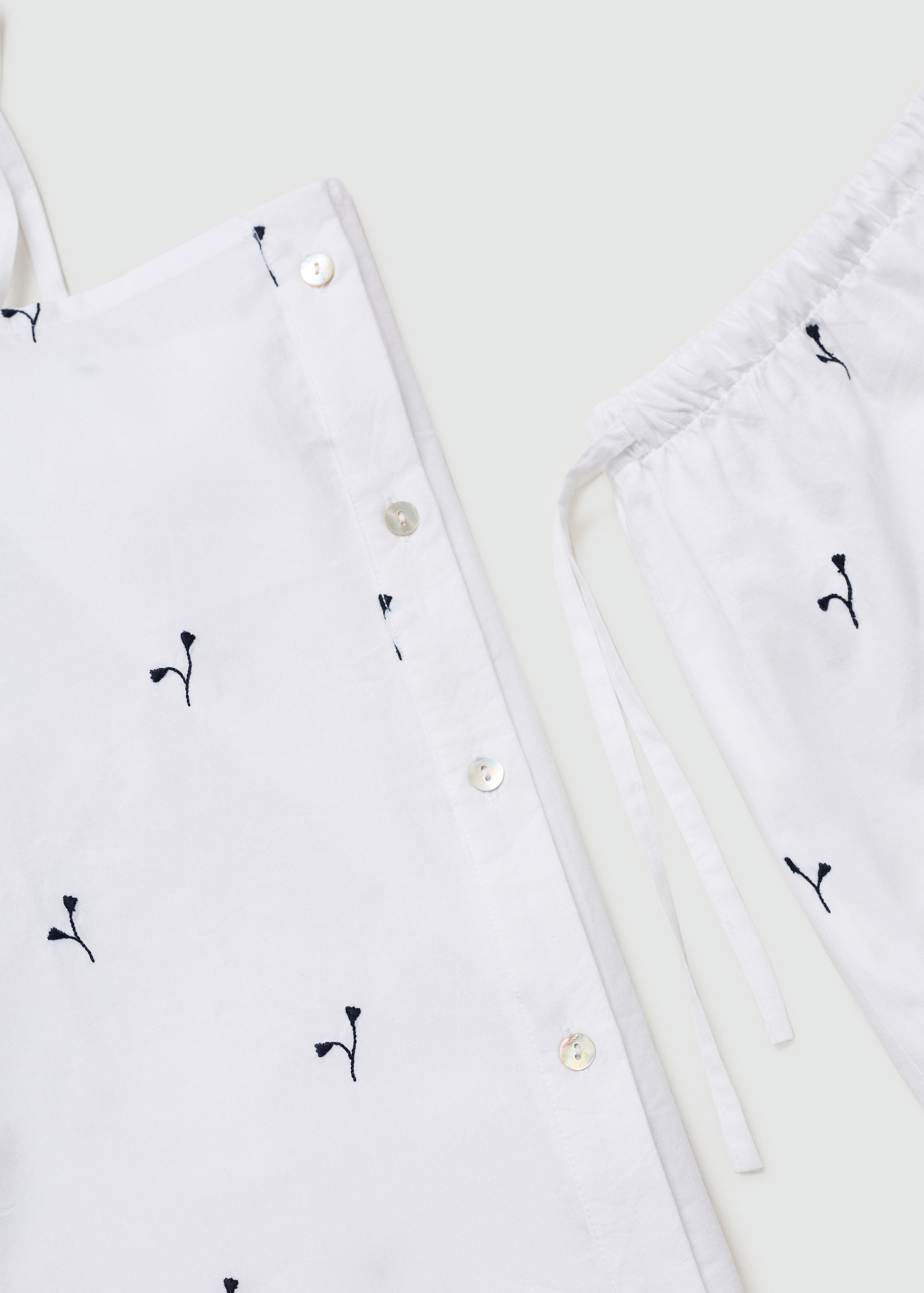 Embroidered two-piece pyjamas - Details of the article 8