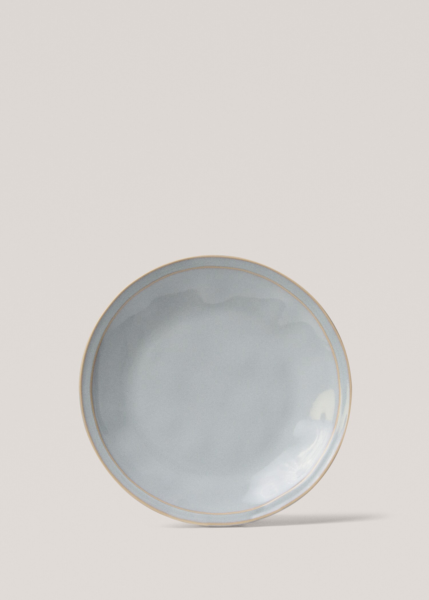 Aged double-edged stoneware dinner plate - Article without model