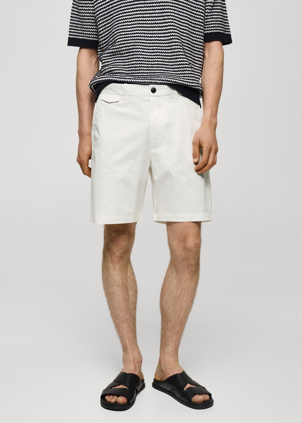 Mango Slim Fit-Bermudashorts aus Baumwolle