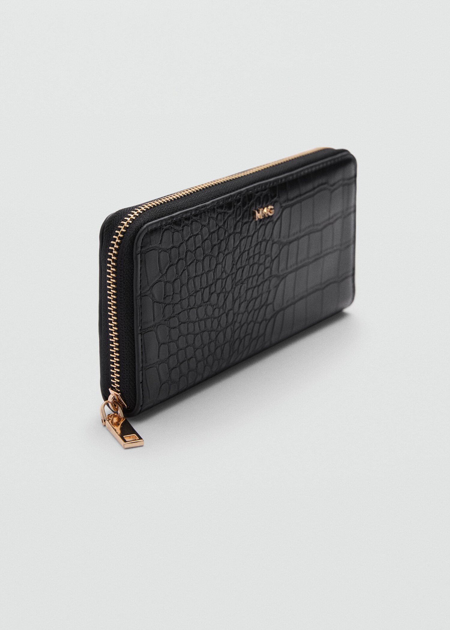 Crocodile-effect wallet - Woman | MANGO USA