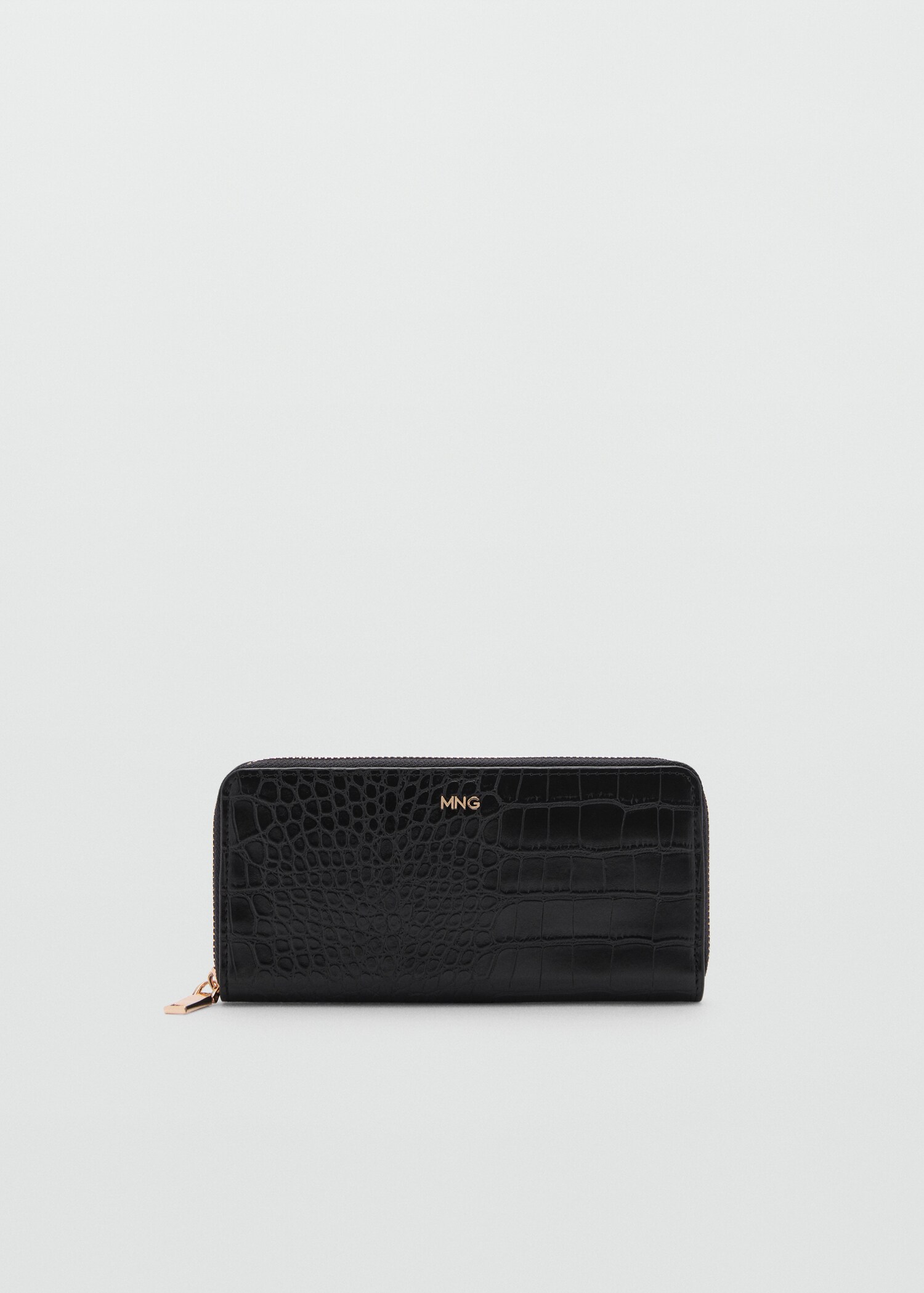 Crocodile-effect wallet - Woman | MANGO USA