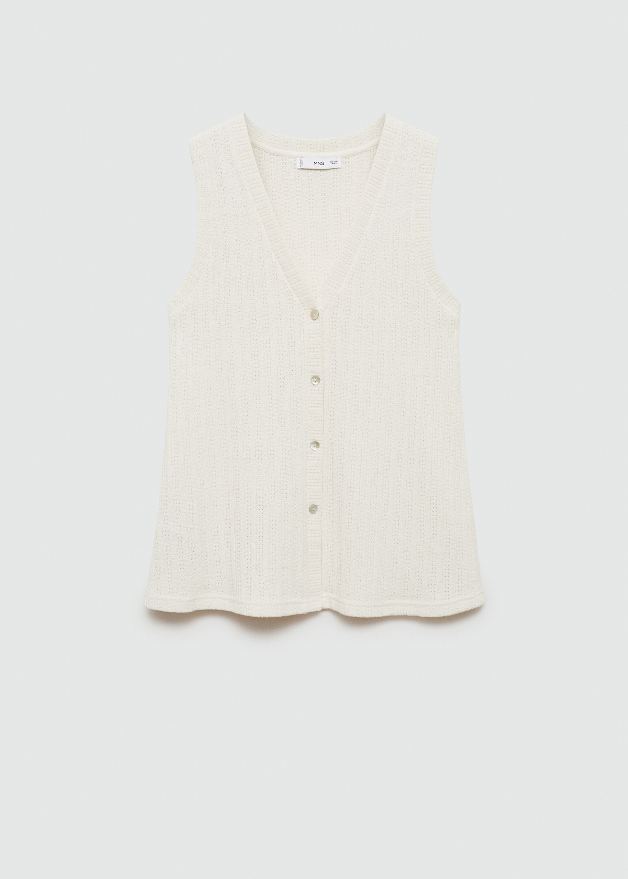 Crochet waistcoat with buttons - Article without model