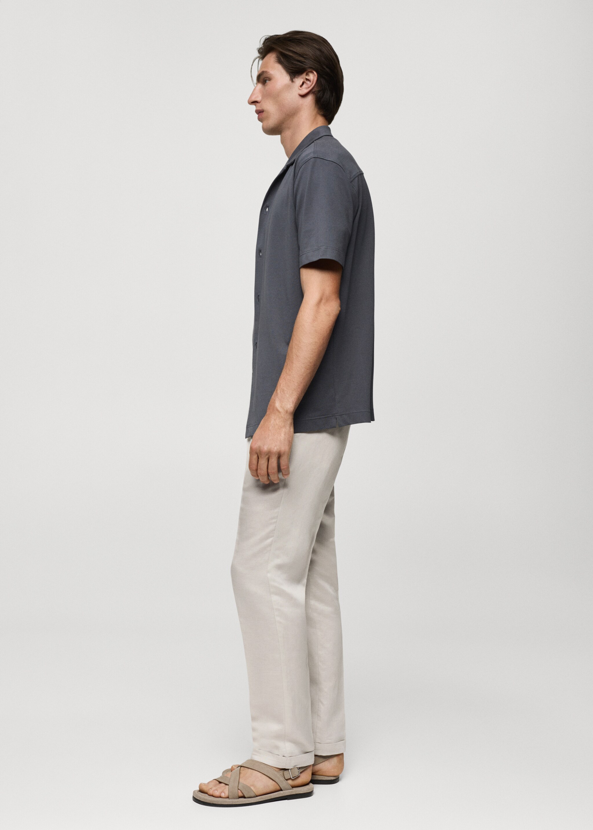 Tencel™ linen trousers with drawstring - Details of the article 2