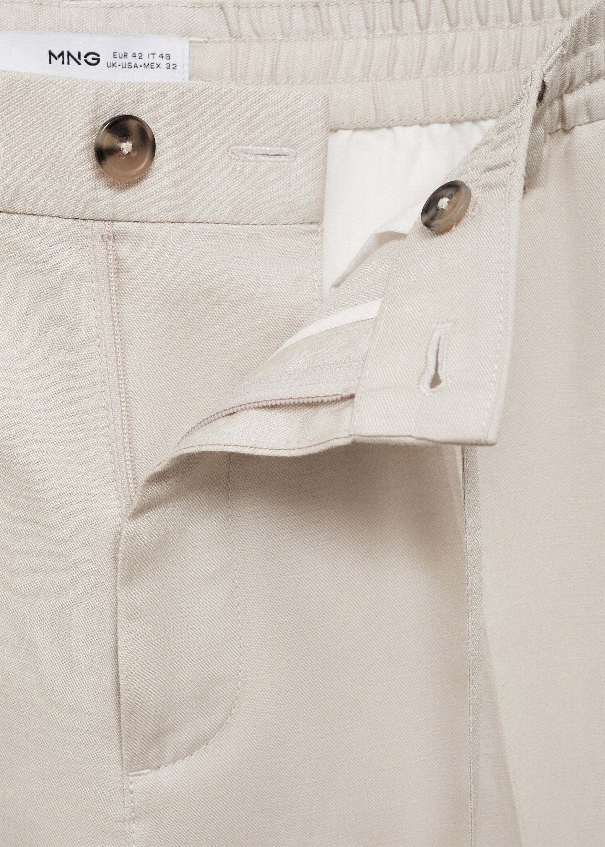 Tencel™ linen trousers with drawstring - Details of the article 8