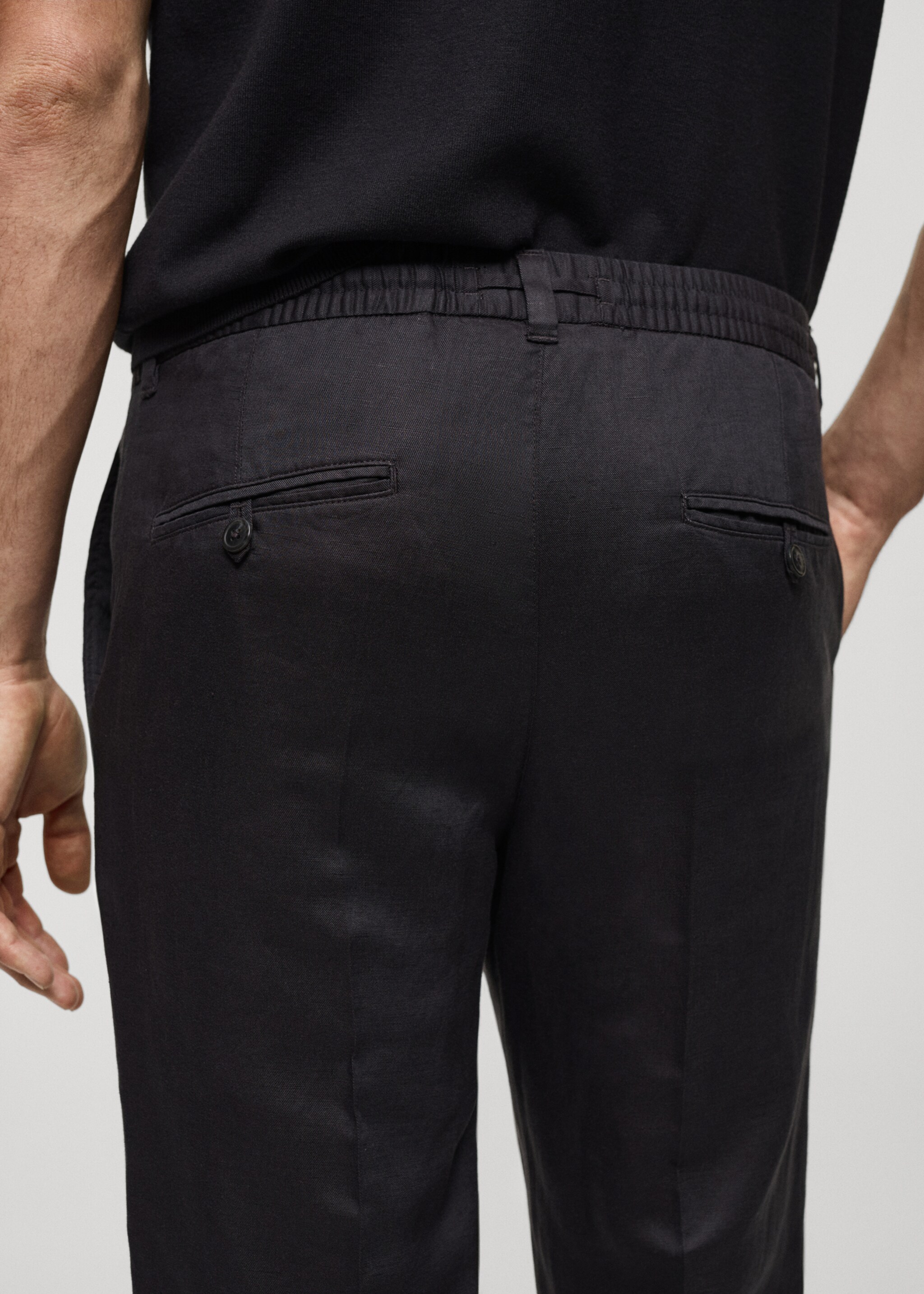 Tencel™ linen trousers with drawstring - Details of the article 6