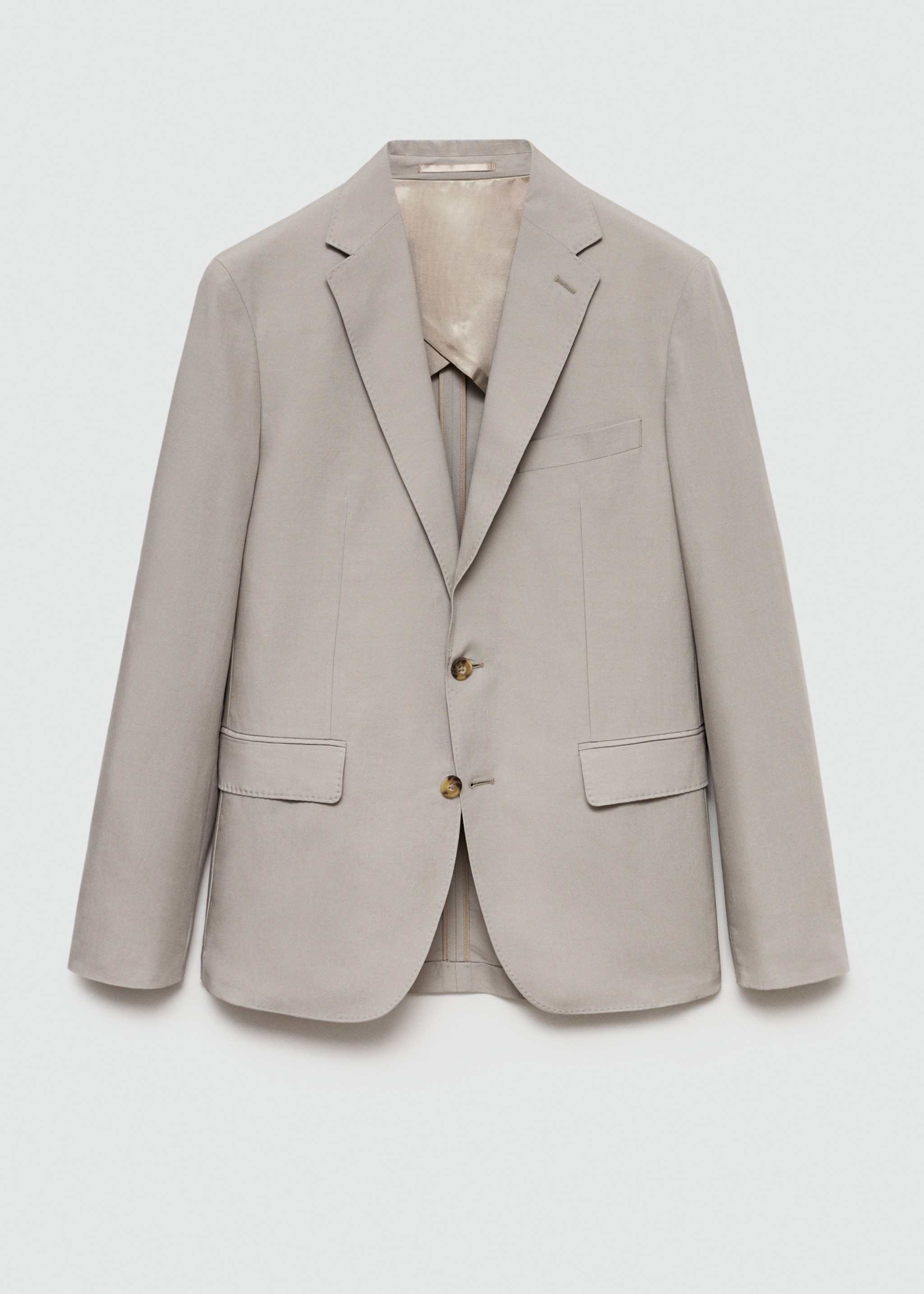 Slim fit keten karışımlı blazer ceket - Modelsiz ürün