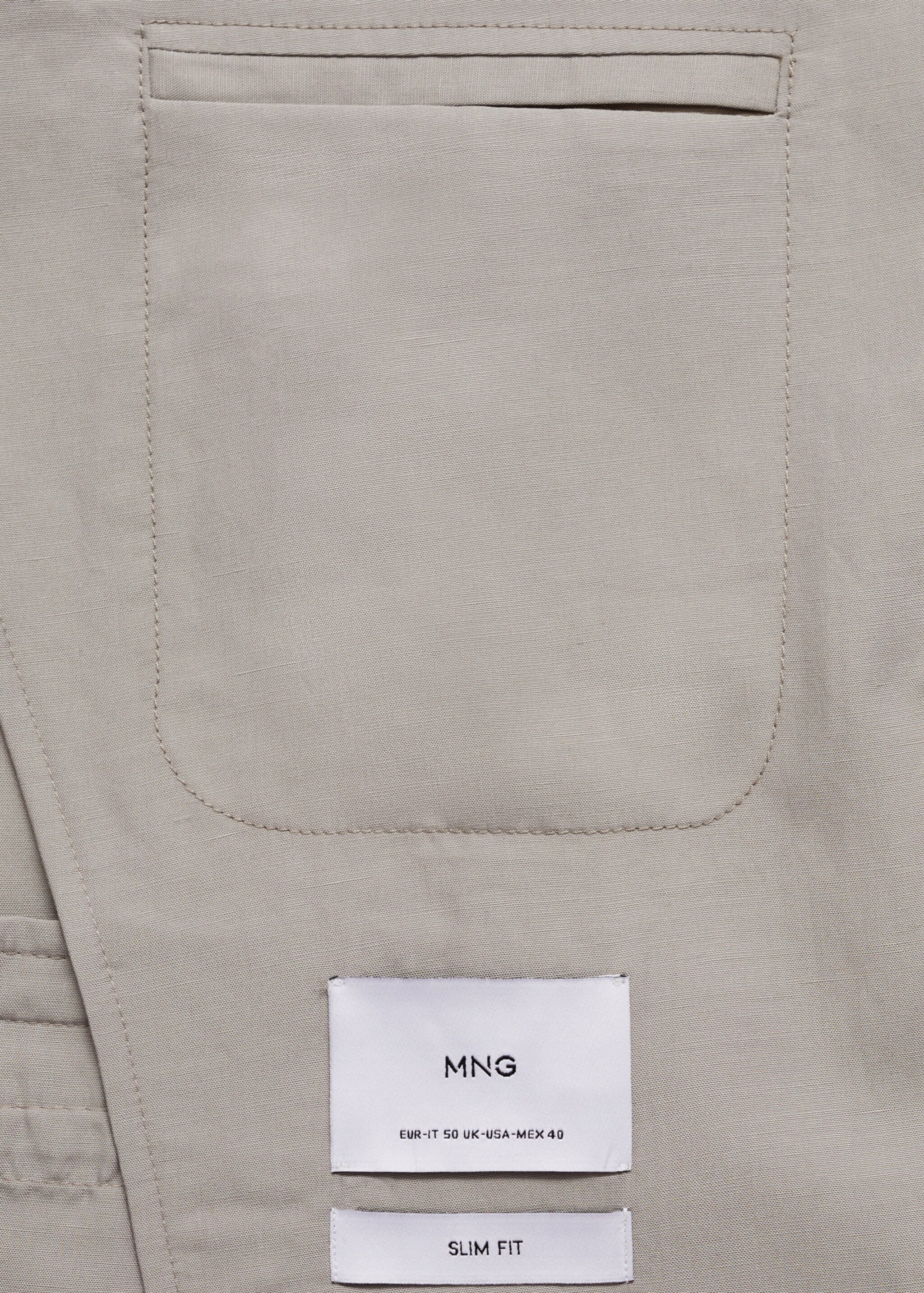 Slim fit keten karışımlı blazer ceket - Ürün detayı 0