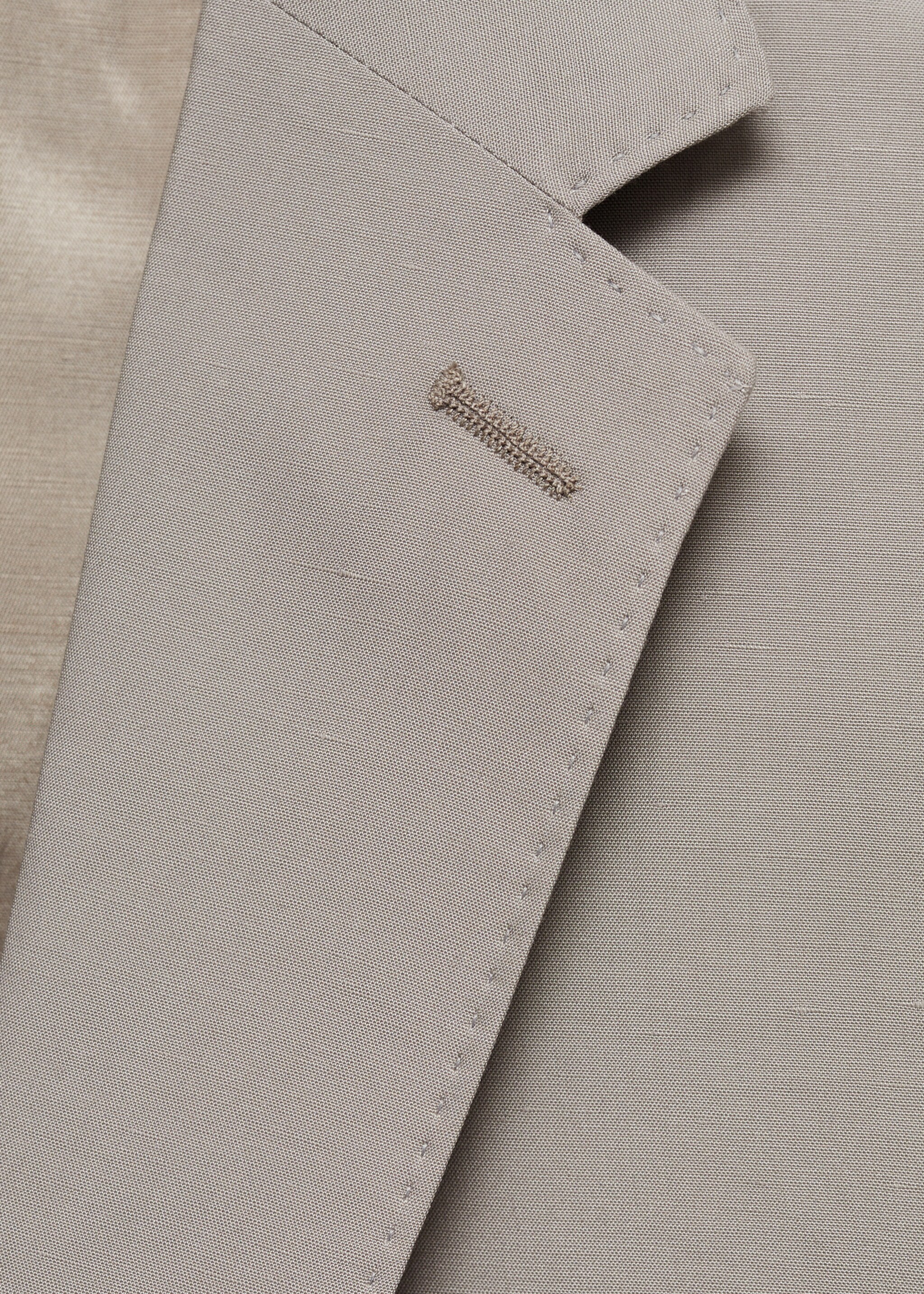 Slim fit keten karışımlı blazer ceket - Ürün detayı 8