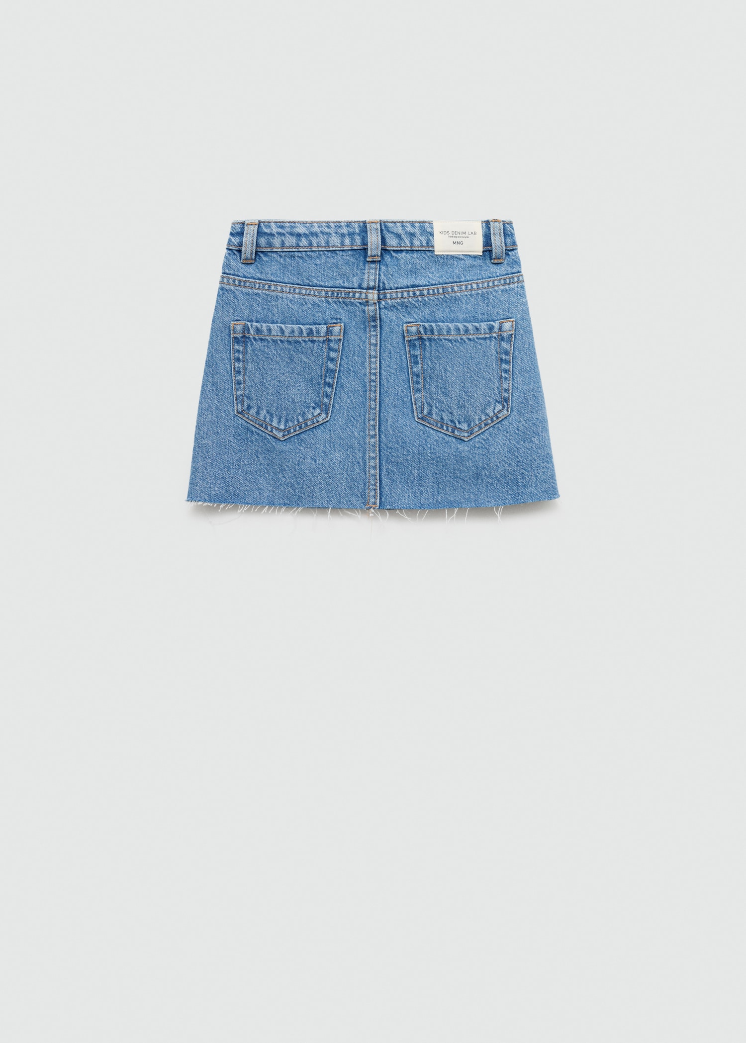 Short denim skirt - Reverse of the article