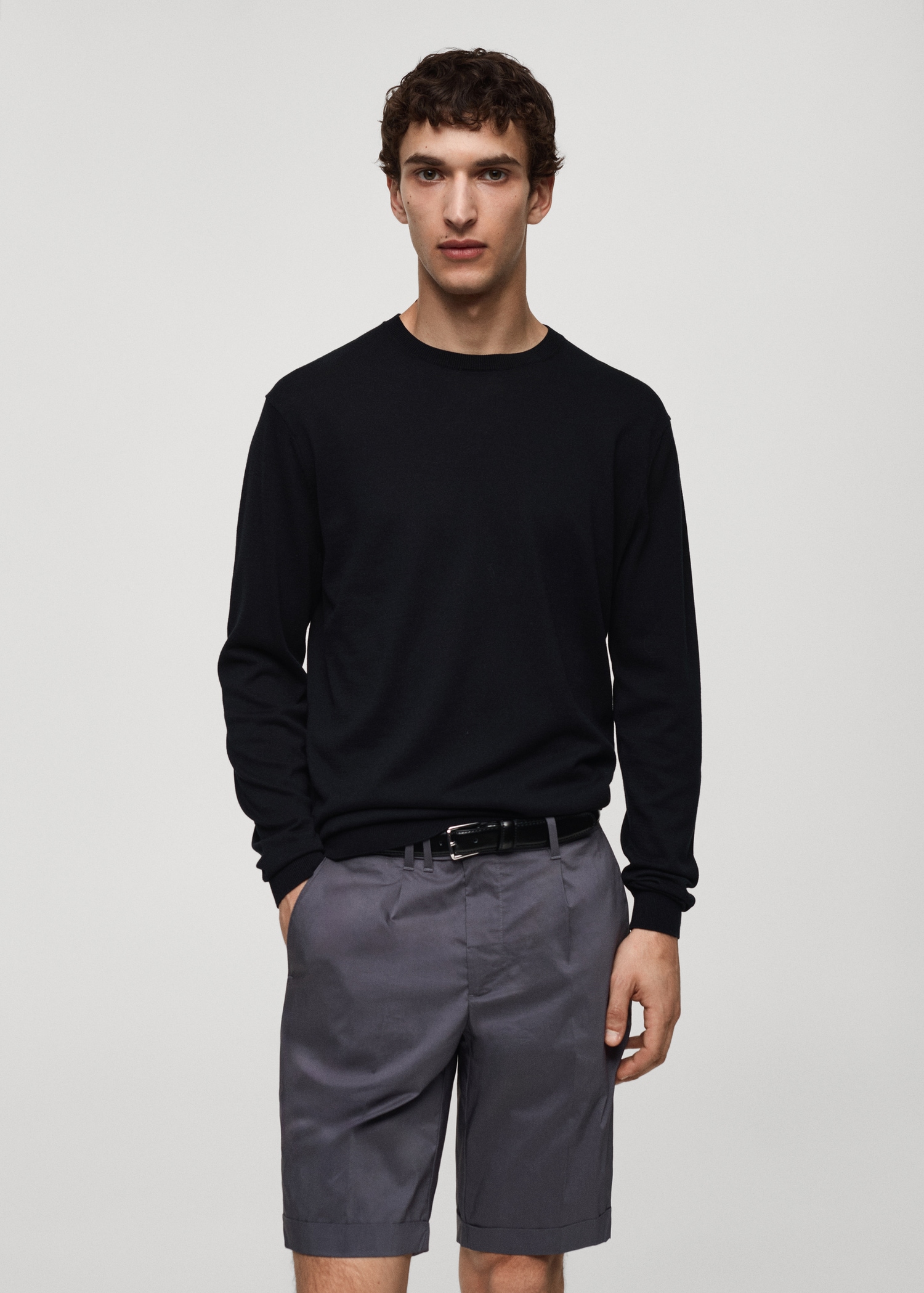 Pull-over 100 % coton maille fine - Plan moyen