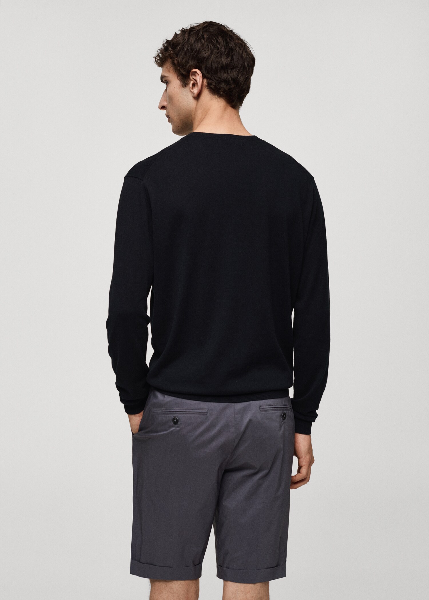 100% cotton fine-knit sweater - Reverse of the article