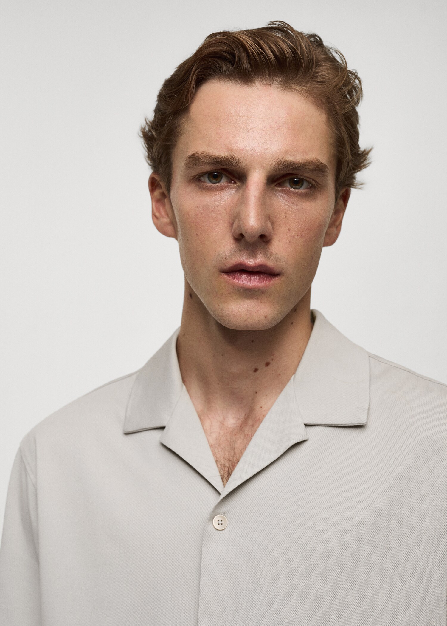 Bowling collar cotton shirt - Details of the article 1