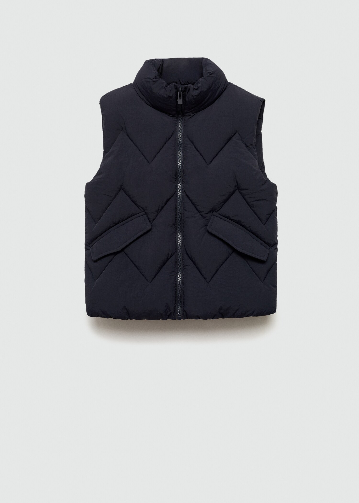 Quilted gilet with pockets - Article without model