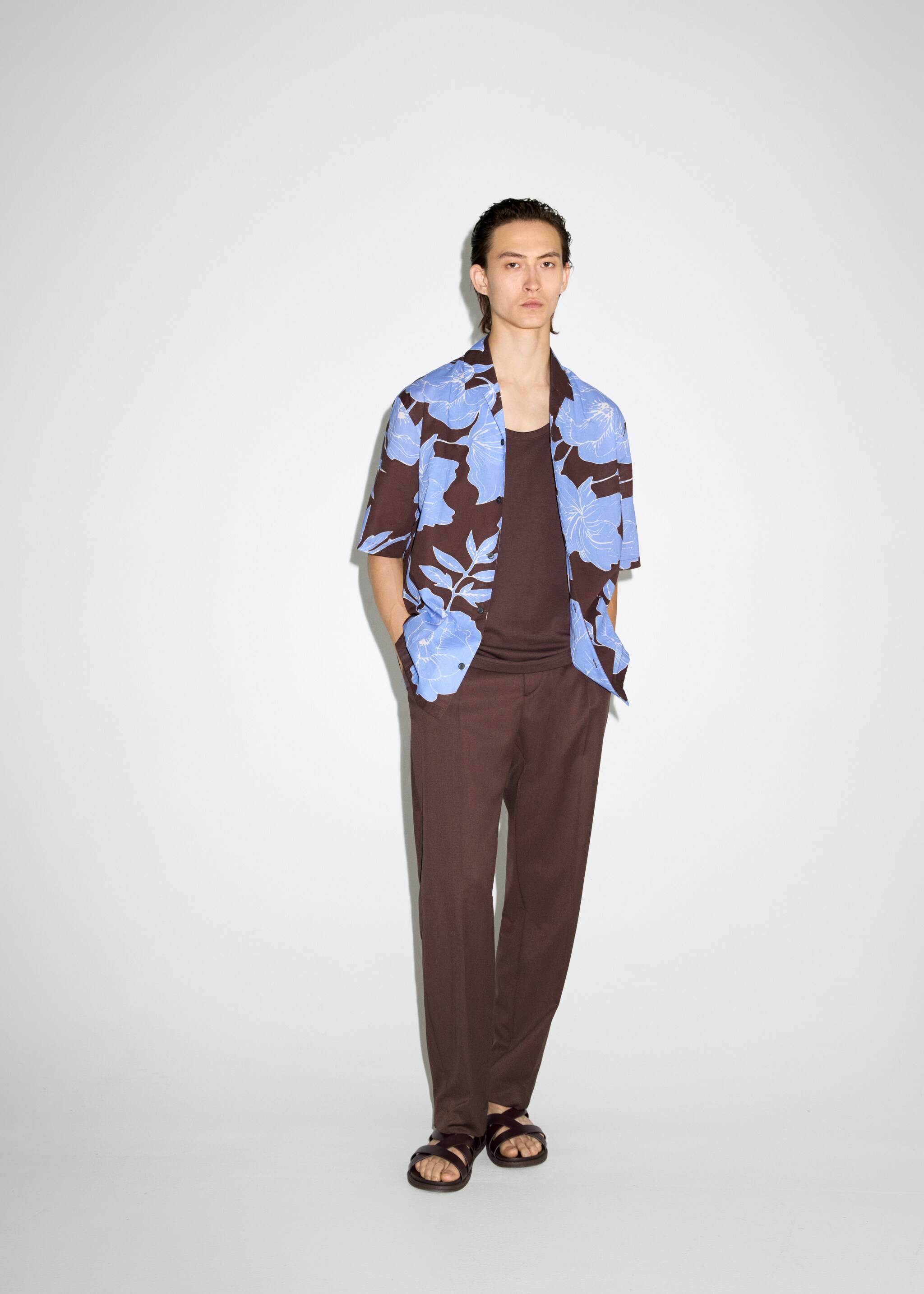 Regular-fit printed cotton shirt - Details of the article 3