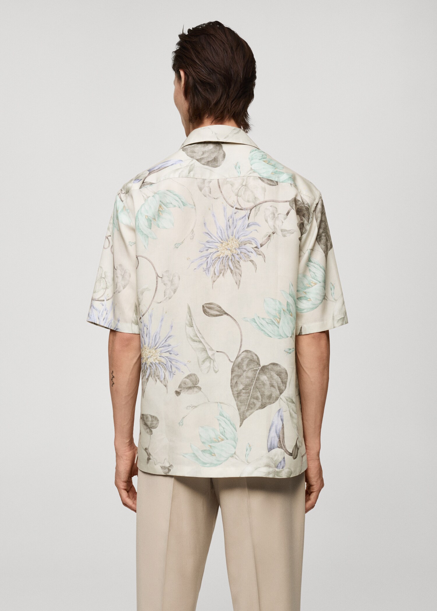 Camisa fluida estampat floral - Revers de l'article