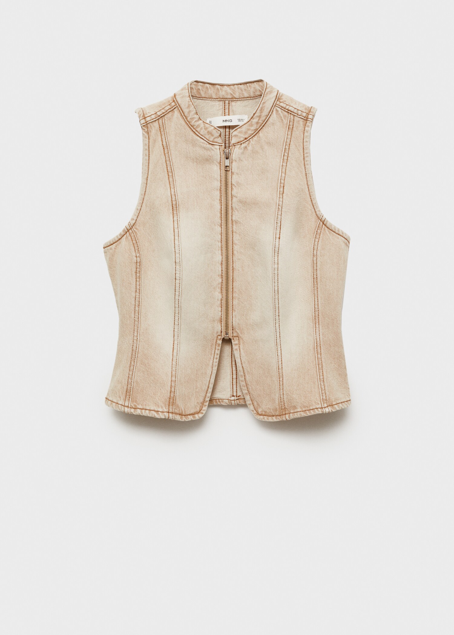 Denim top with zip - Article without model