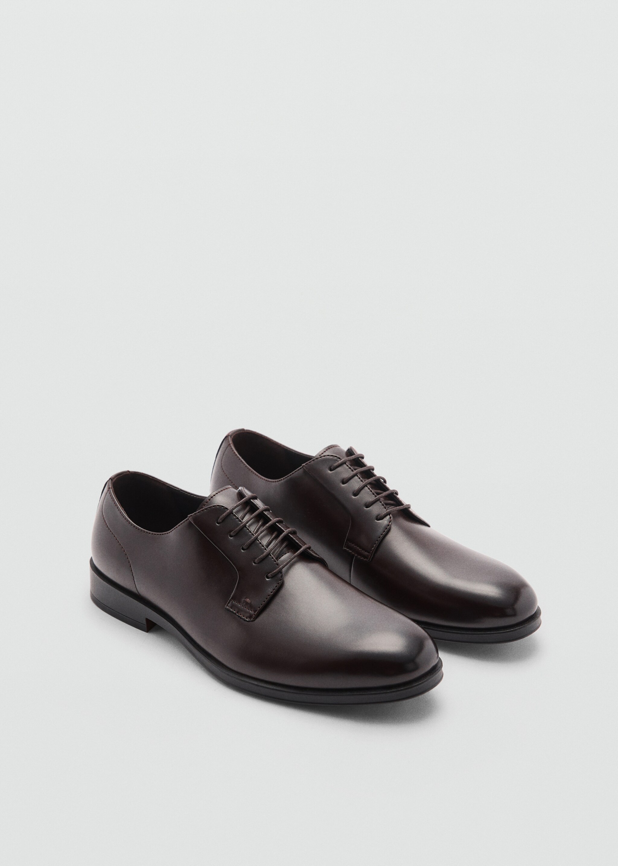Leather-effect suit shoes - Medium plane