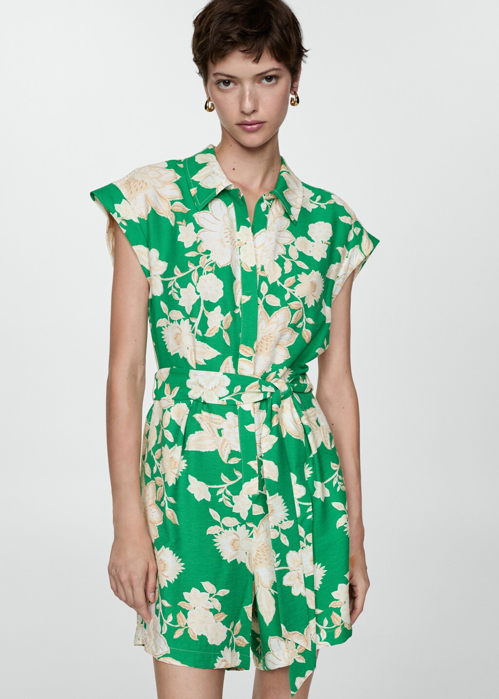 Mango Flower short jumpsuit
