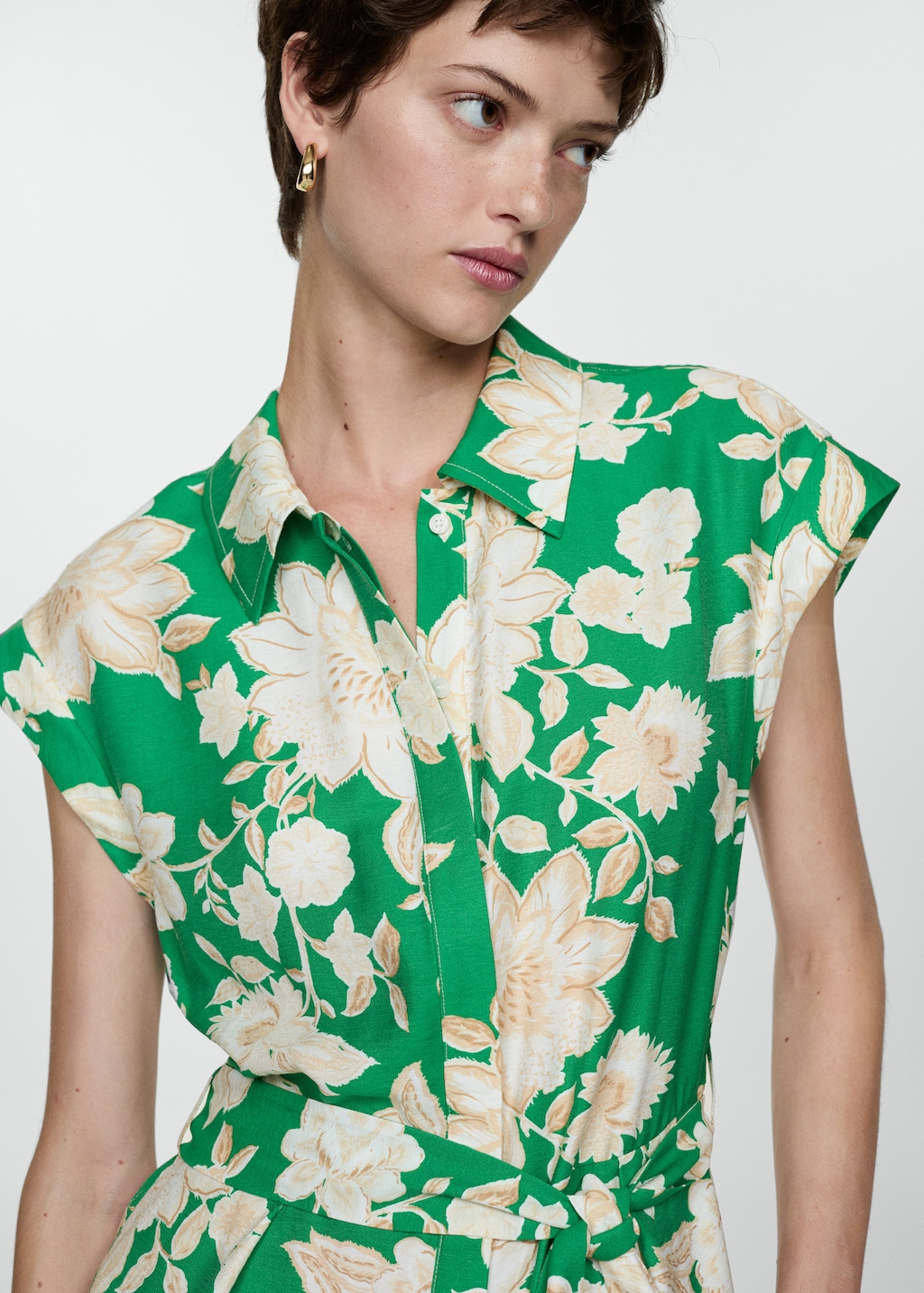 Mango Flower short jumpsuit