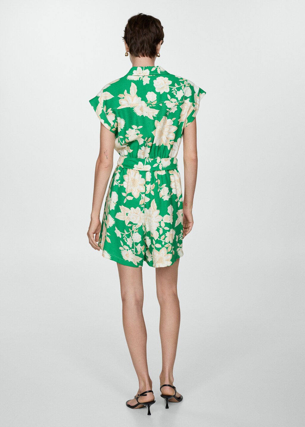 Mango Flower short jumpsuit