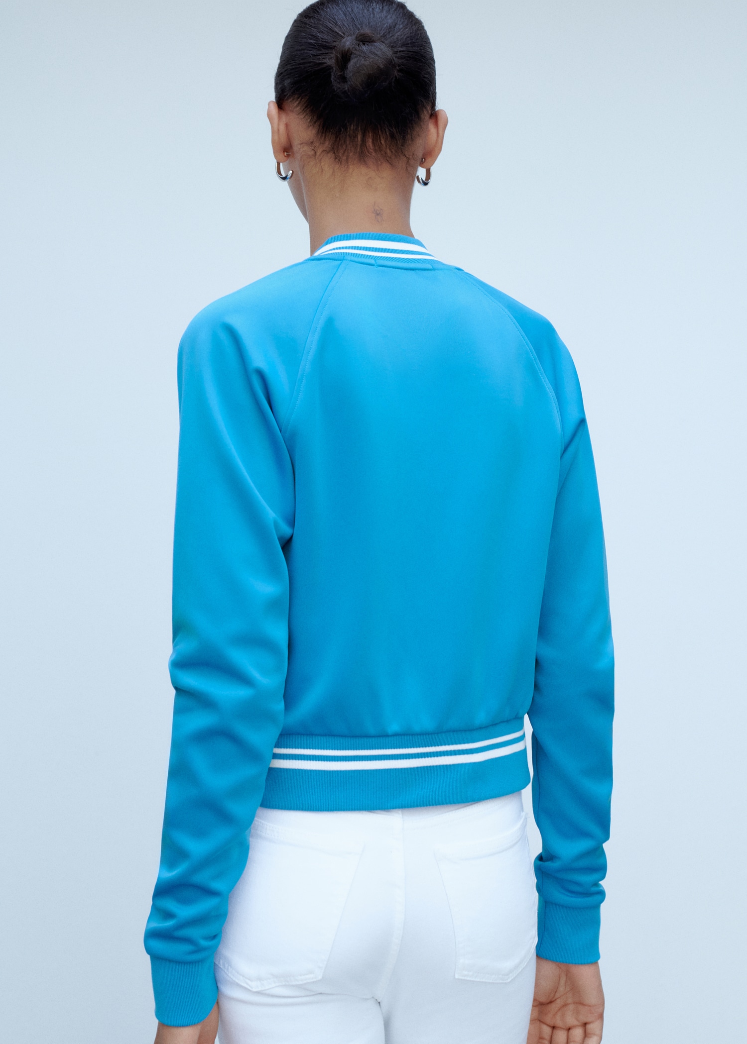Chaqueta bomber rayas contraste - Reverso del artículo