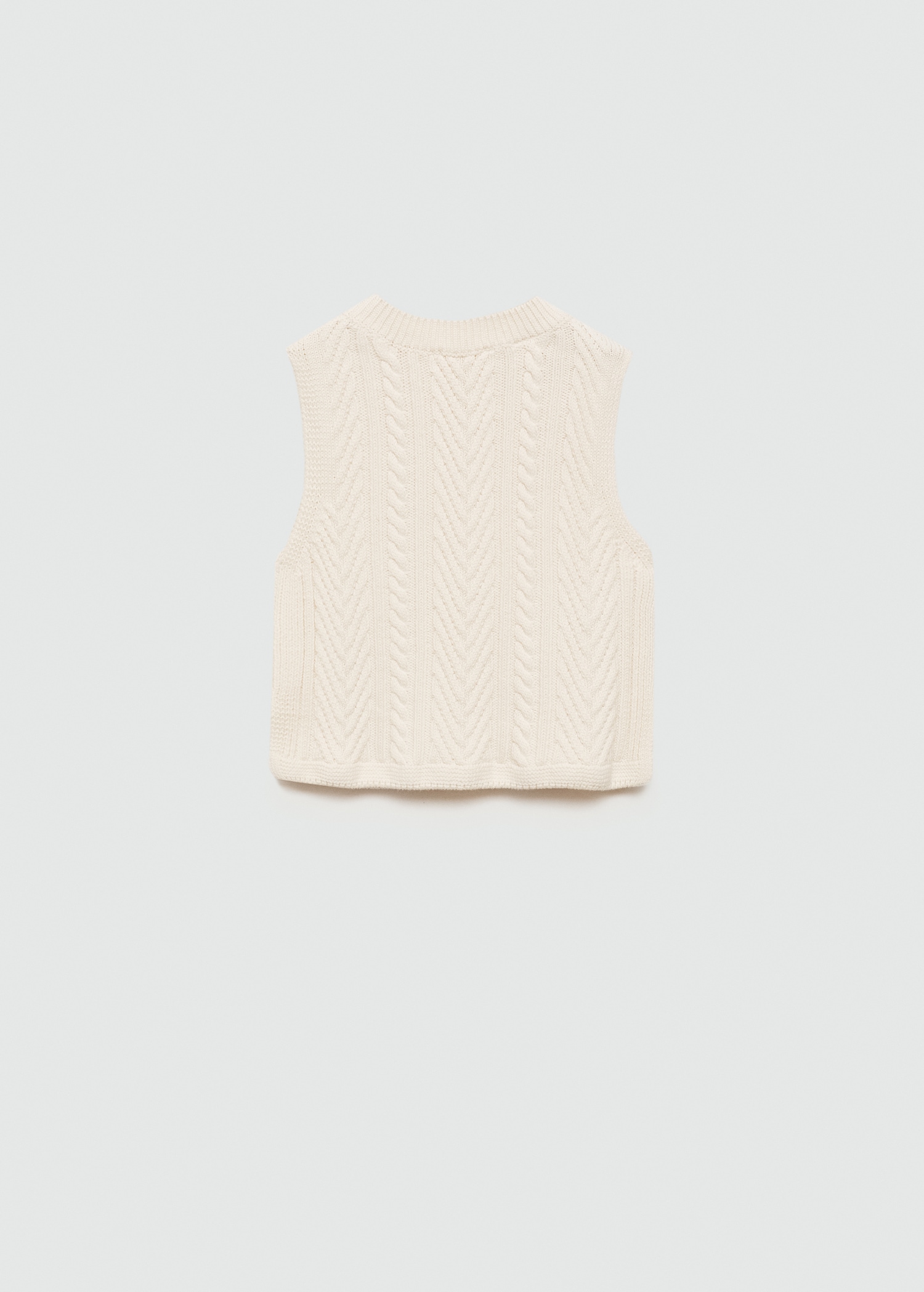 Braided-knit gilet - Reverse of the article