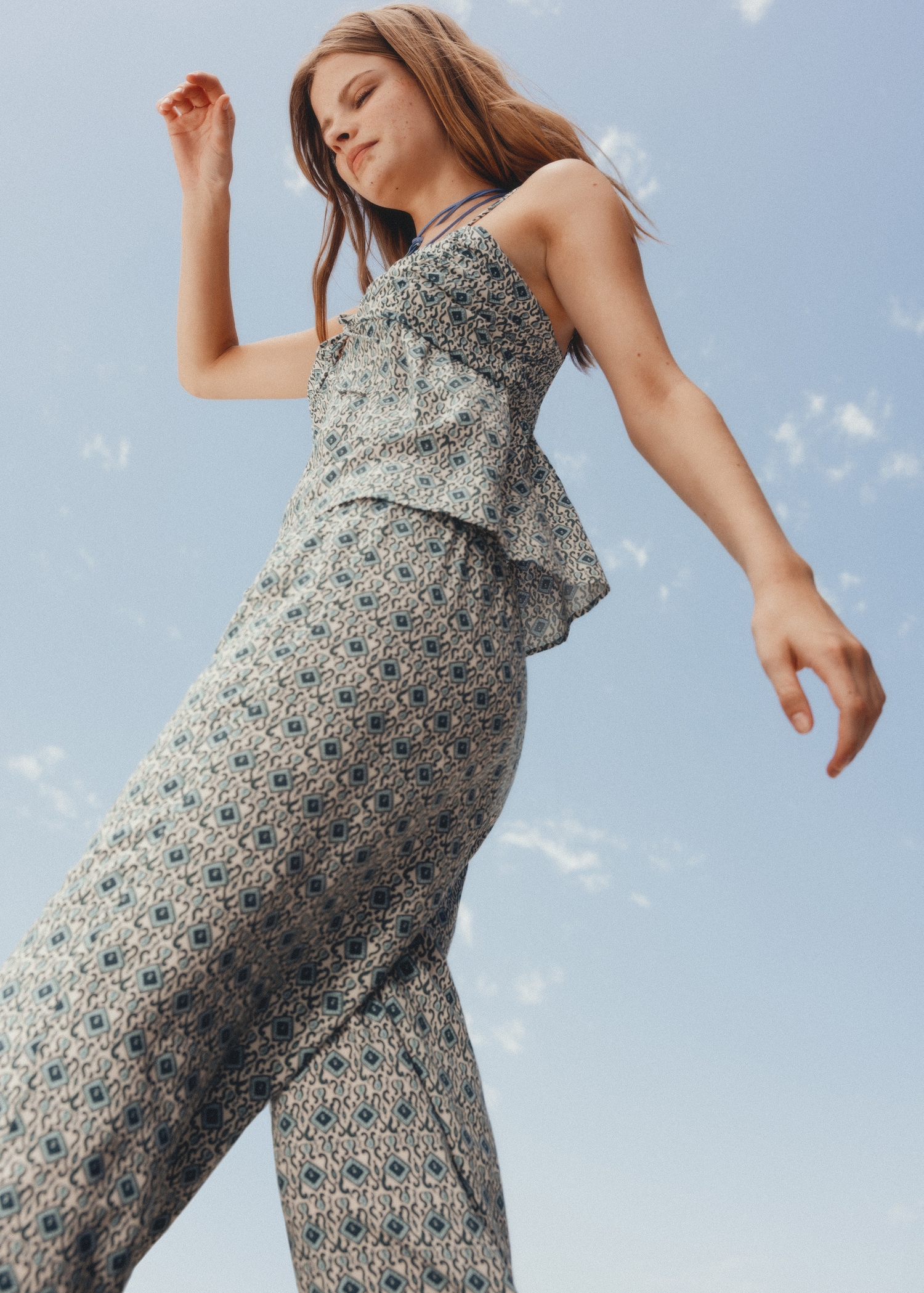 Printed straight trousers - Details of the article 5