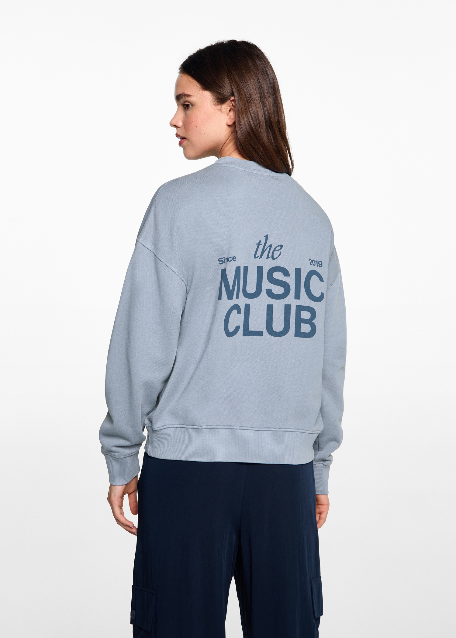 Printed cotton sweatshirt - Reverse of the article