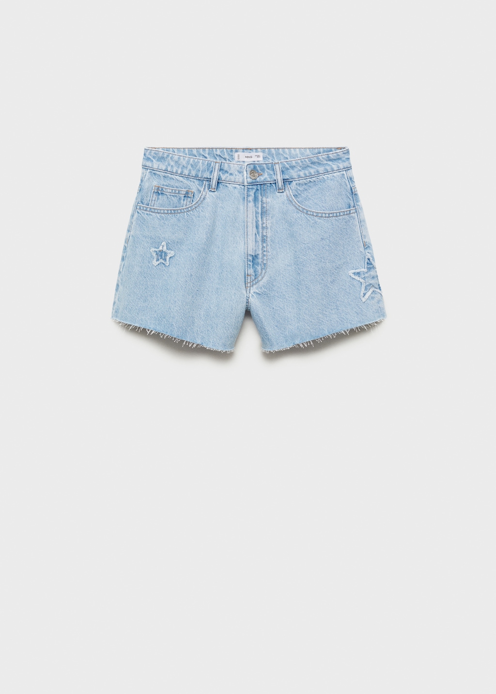Star denim shorts