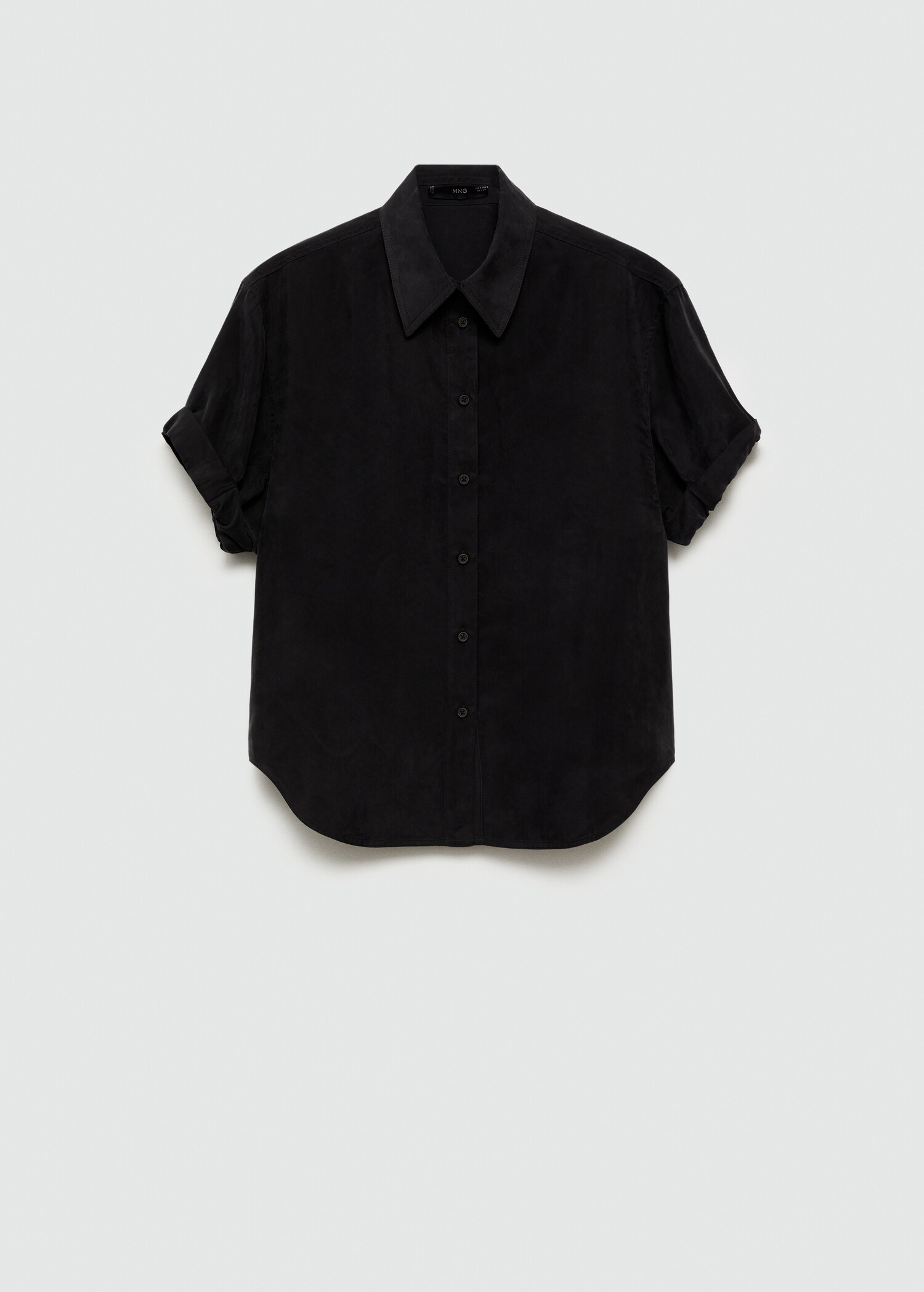 Short-sleeved cupro shirt - Article without model