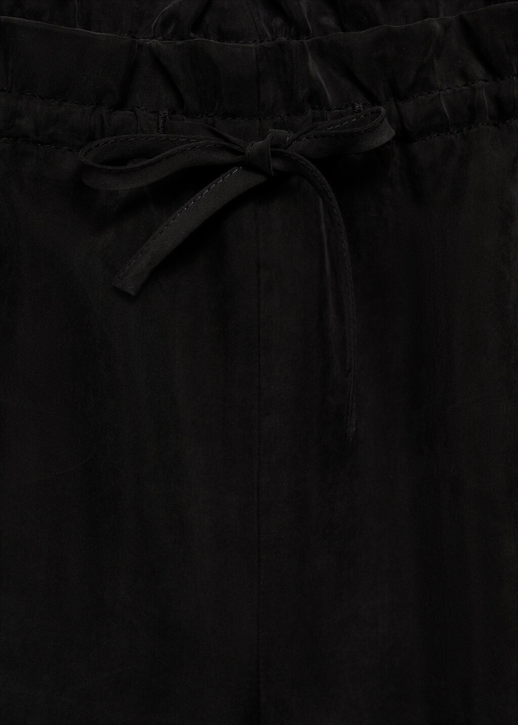 High-waisted straight-fit cupro shorts