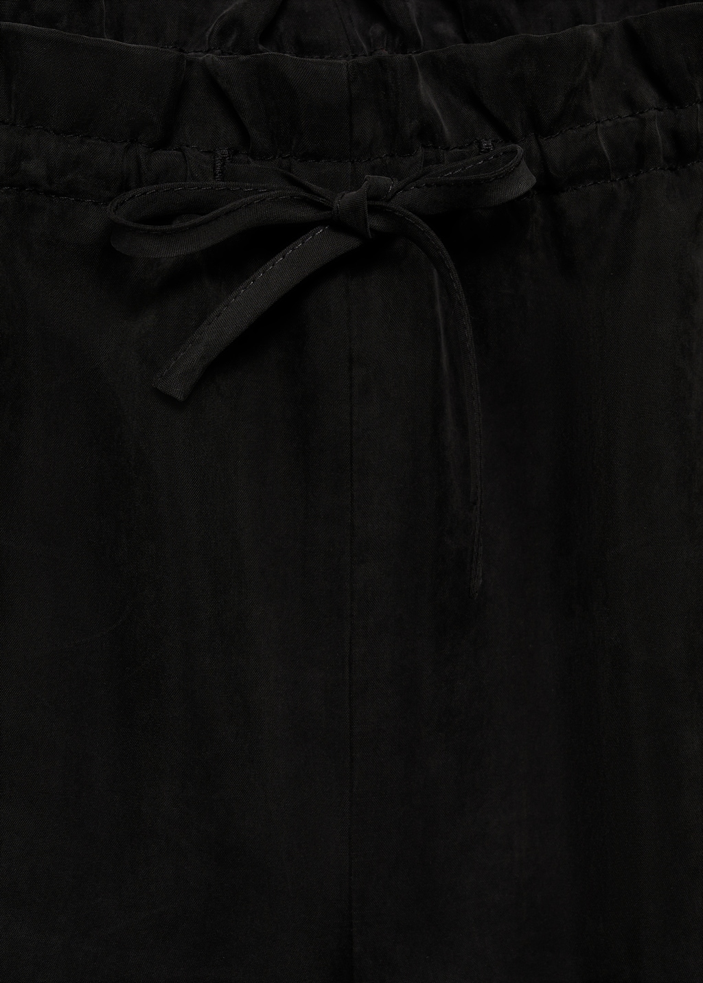 High-waisted straight-fit cupro shorts